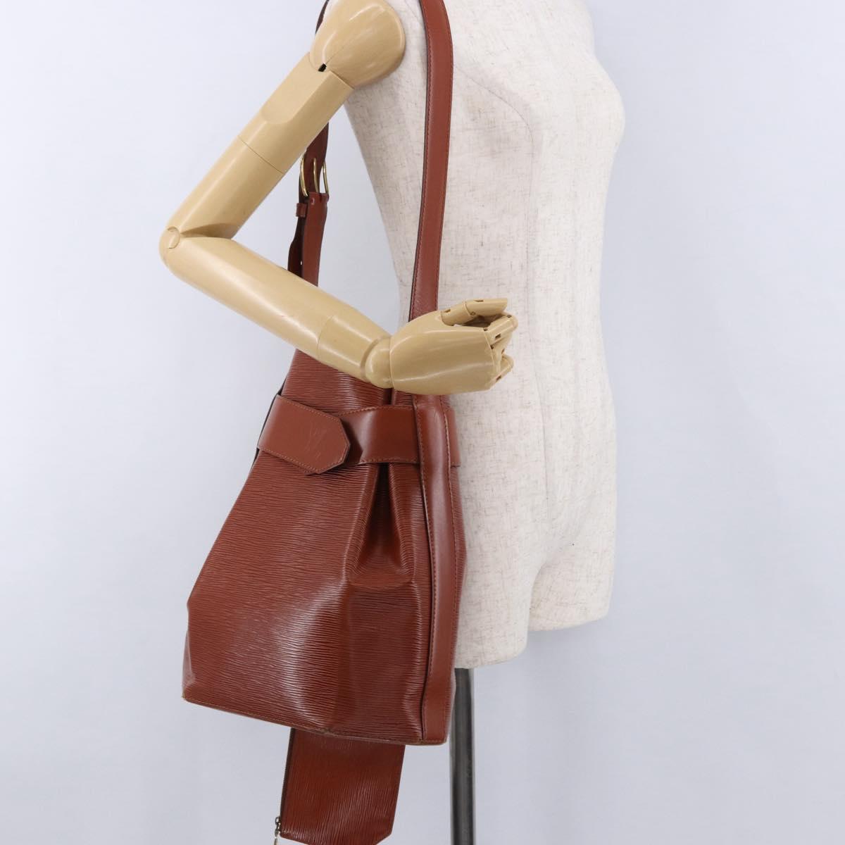 LOUIS VUITTON Epi Sac Depaule GM Shoulder Bag Brown M80193 LV Auth ka5322