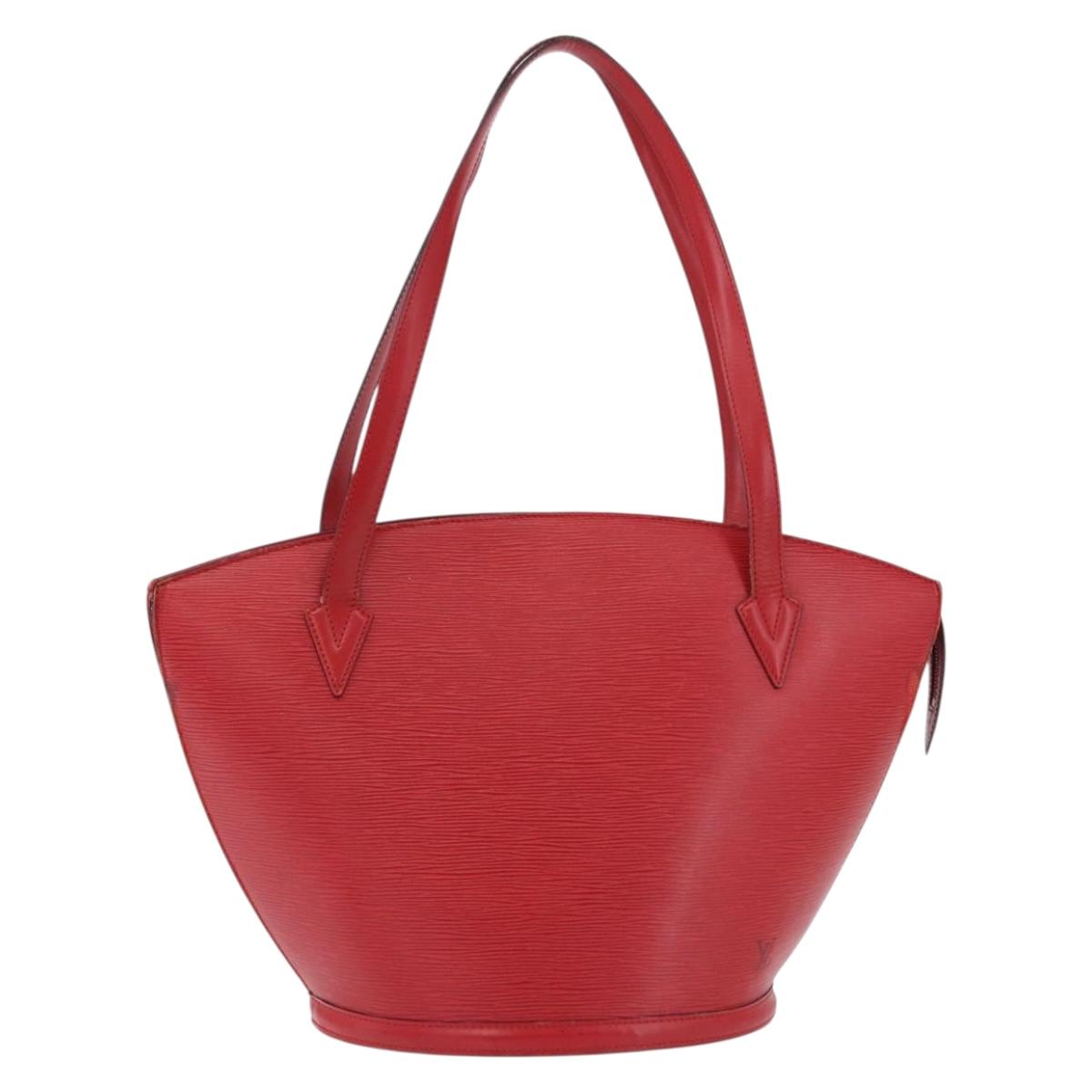 LOUIS VUITTON Epi Saint Jacques Shopping Shoulder Bag Red M52277 LV Auth ka5323