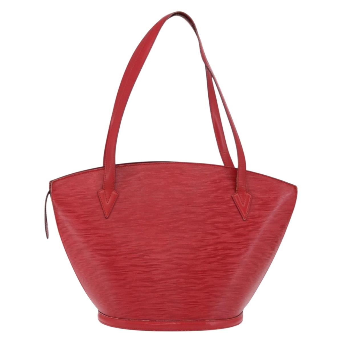LOUIS VUITTON Epi Saint Jacques Shopping Shoulder Bag Red M52277 LV Auth ka5323