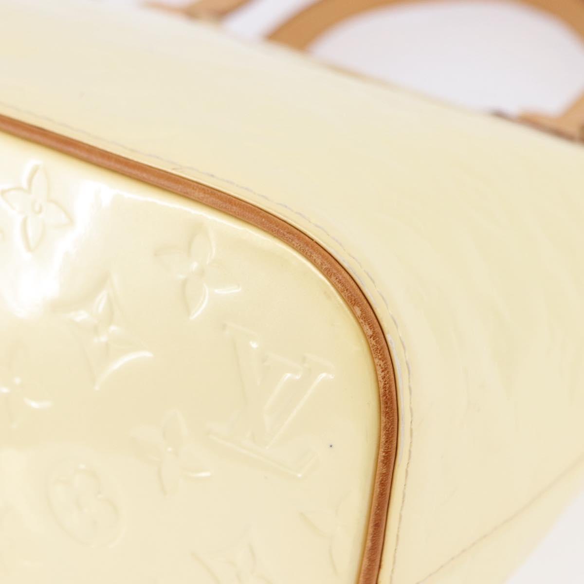 LOUIS VUITTON Monogram Vernis Houston Hand Bag Perle M91342 LV Auth ka5324A