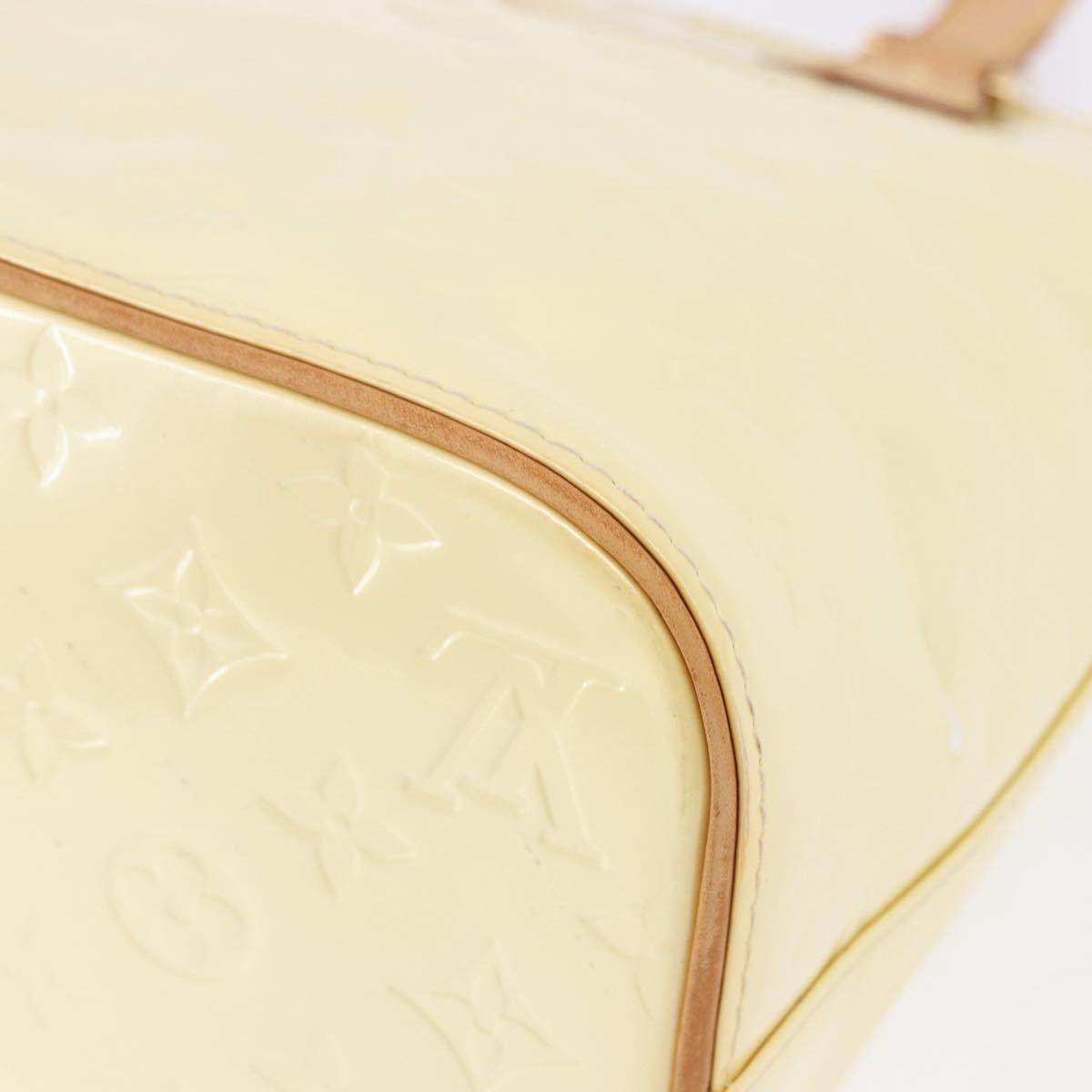 LOUIS VUITTON Monogram Vernis Houston Hand Bag Perle M91342 LV Auth ka5324A