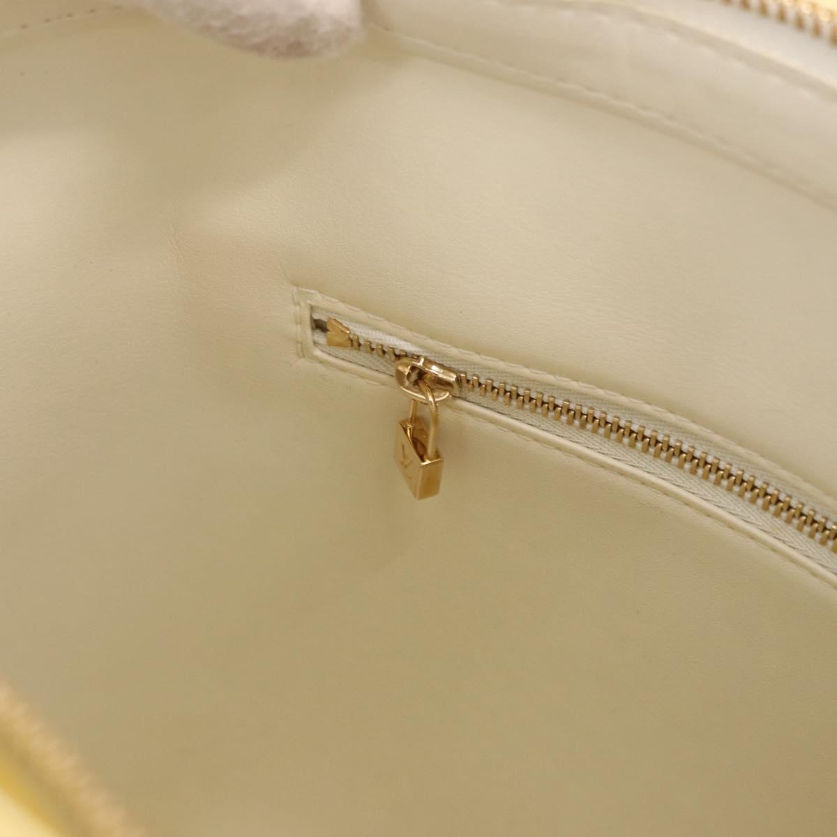 LOUIS VUITTON Monogram Vernis Houston Hand Bag Perle M91342 LV Auth ka5324A