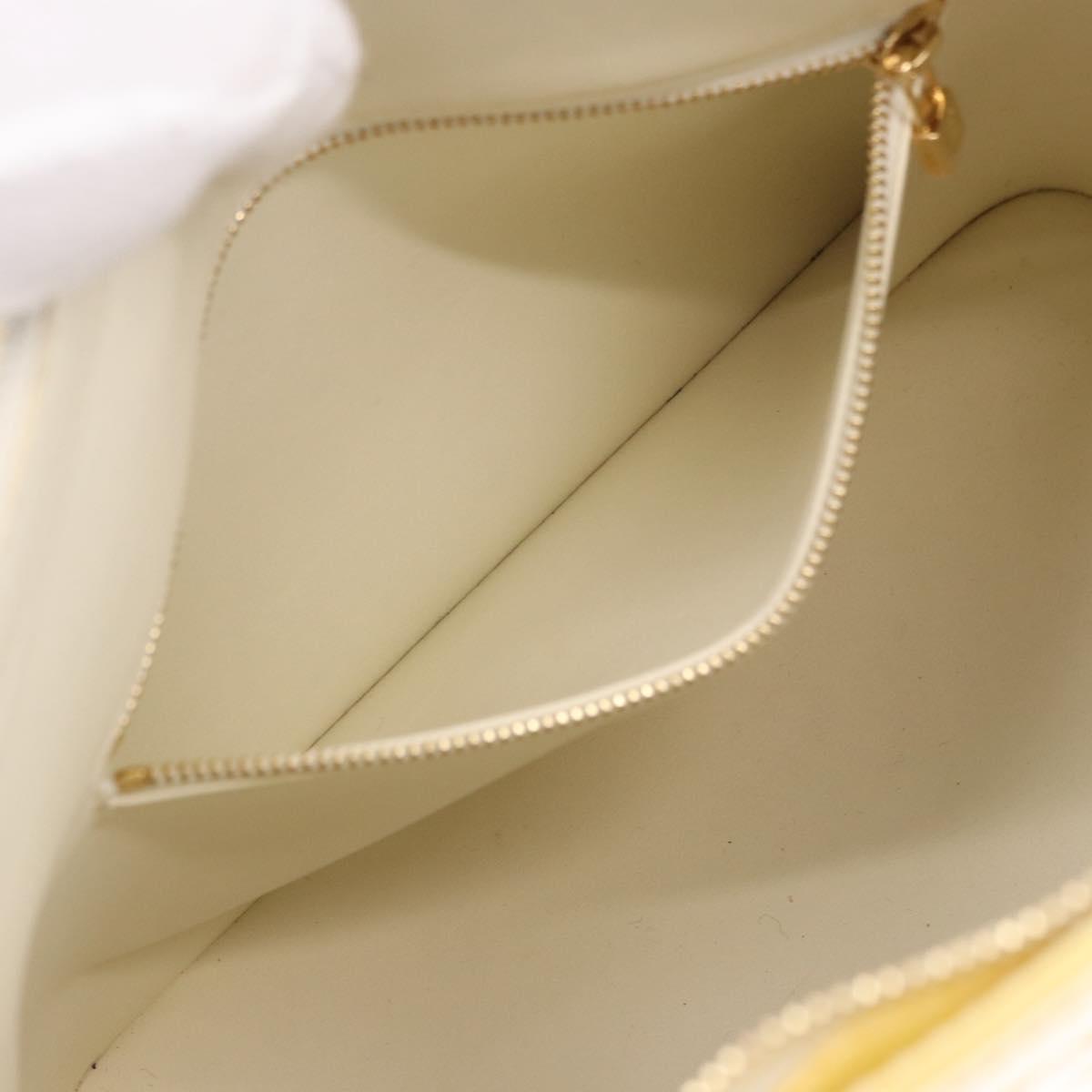 LOUIS VUITTON Monogram Vernis Houston Hand Bag Perle M91342 LV Auth ka5324A