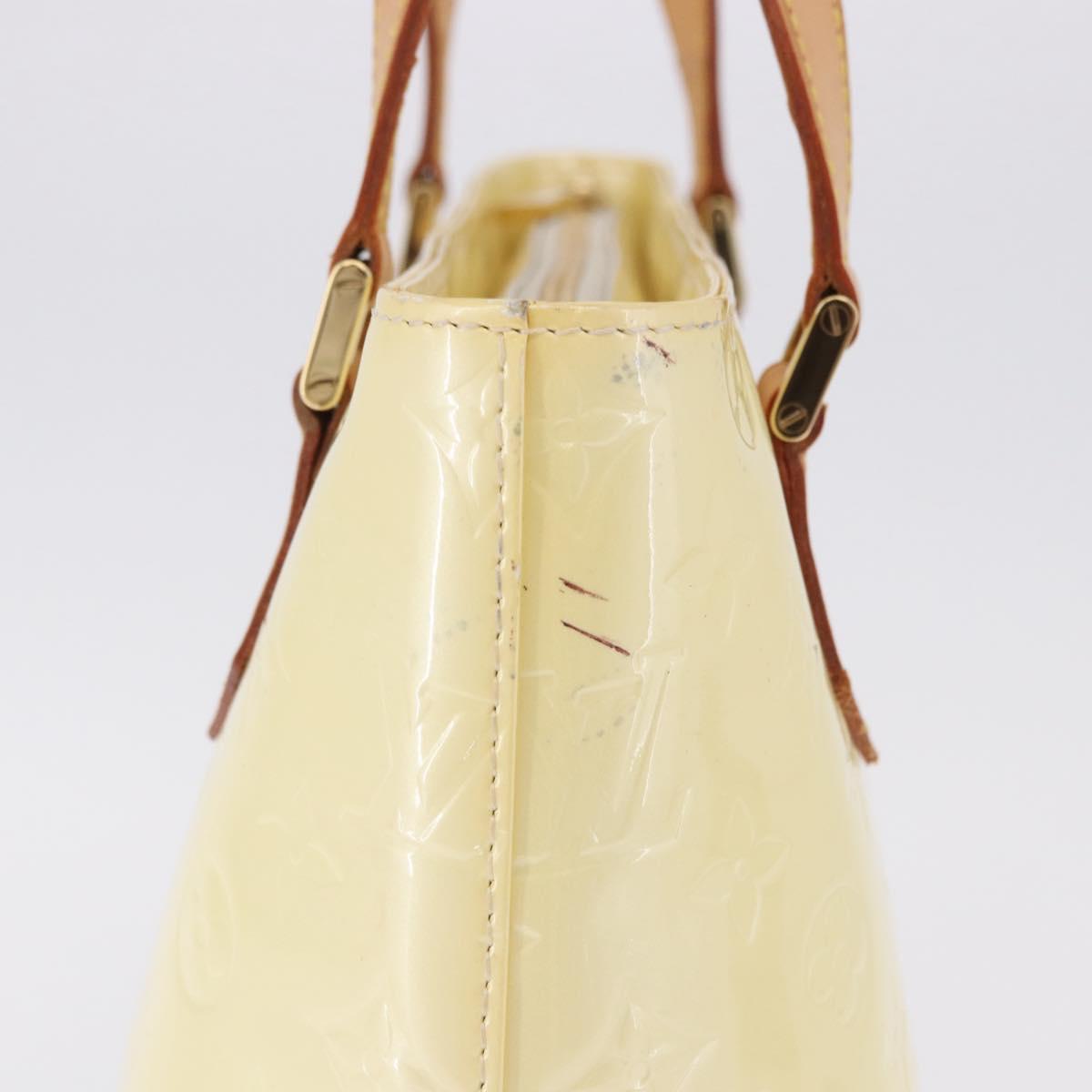 LOUIS VUITTON Monogram Vernis Houston Hand Bag Perle M91342 LV Auth ka5324A