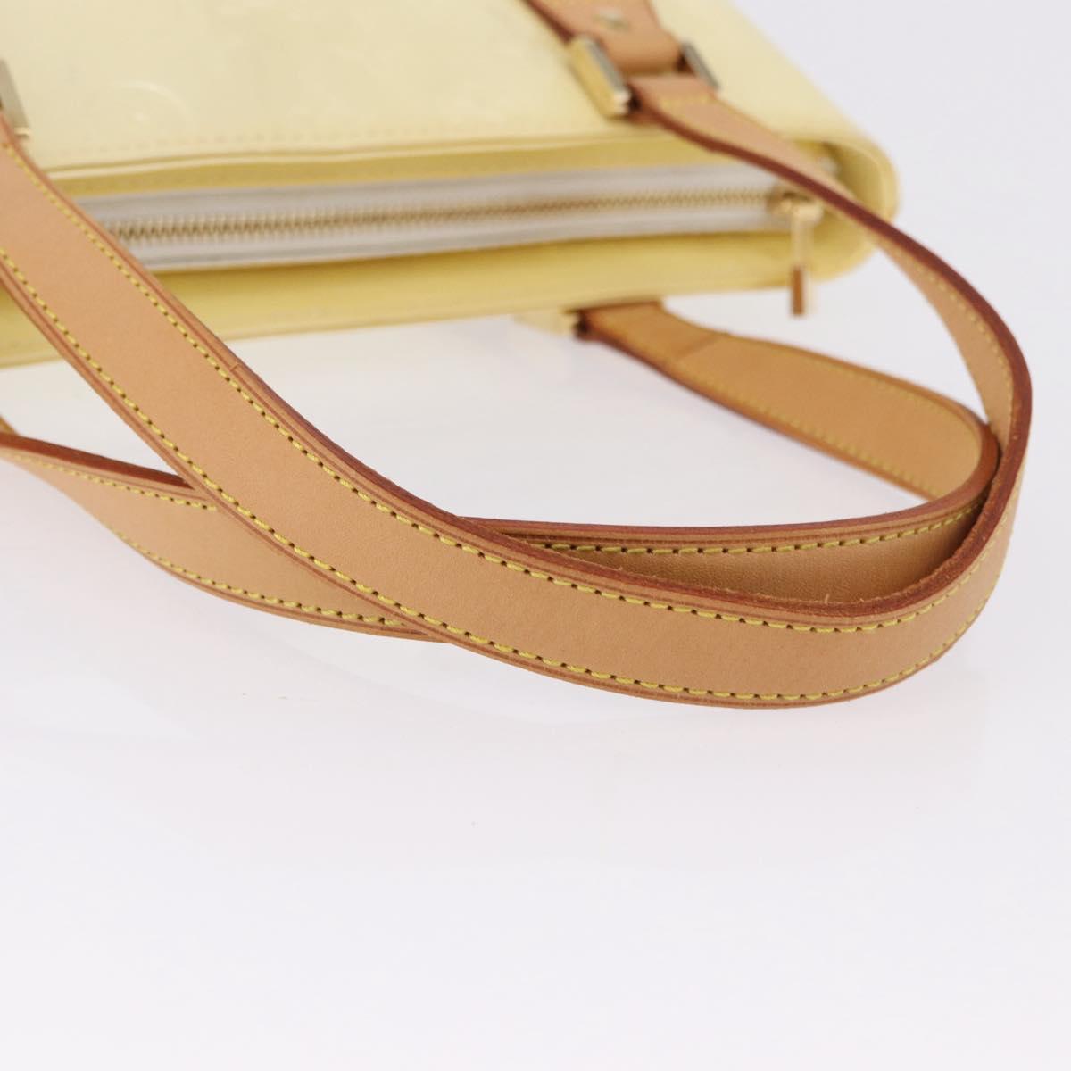 LOUIS VUITTON Monogram Vernis Houston Hand Bag Perle M91342 LV Auth ka5324A