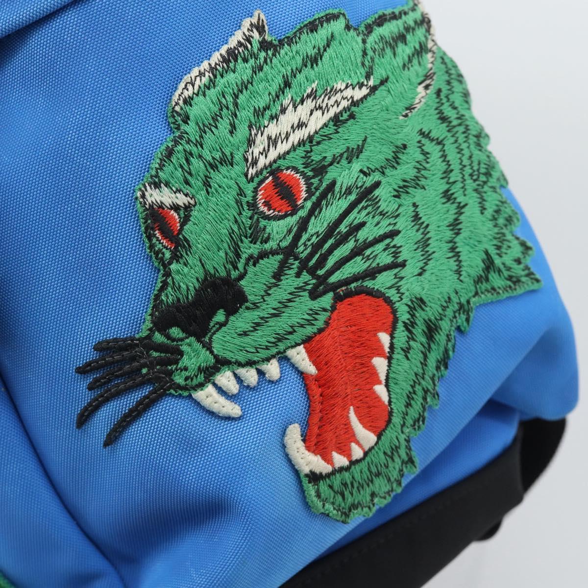 GUCCI Backpack Canvas Blue Black 429037 Auth ka5328A