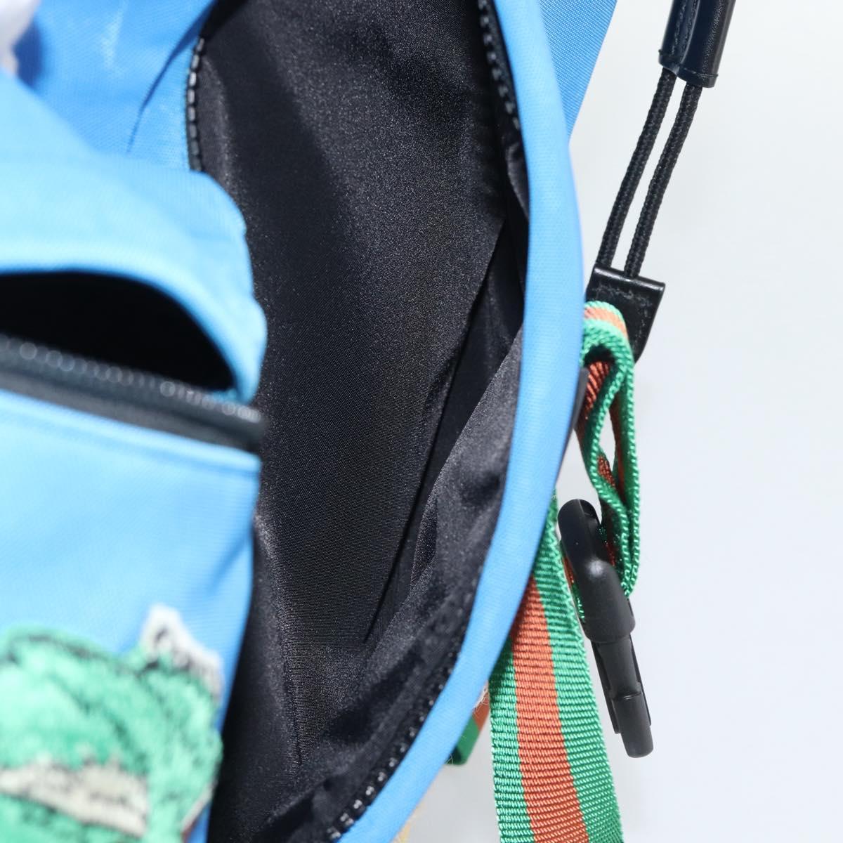GUCCI Backpack Canvas Blue Black 429037 Auth ka5328A