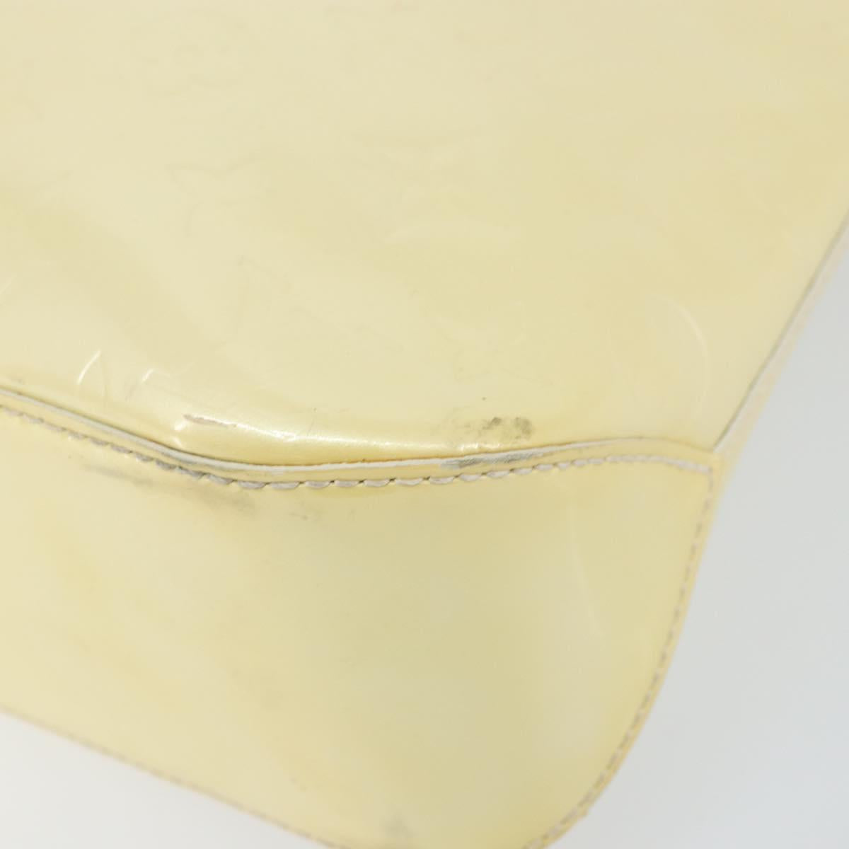 LOUIS VUITTON Monogram Vernis Brentwood Shoulder Bag Perle M91512 LV Auth ka533