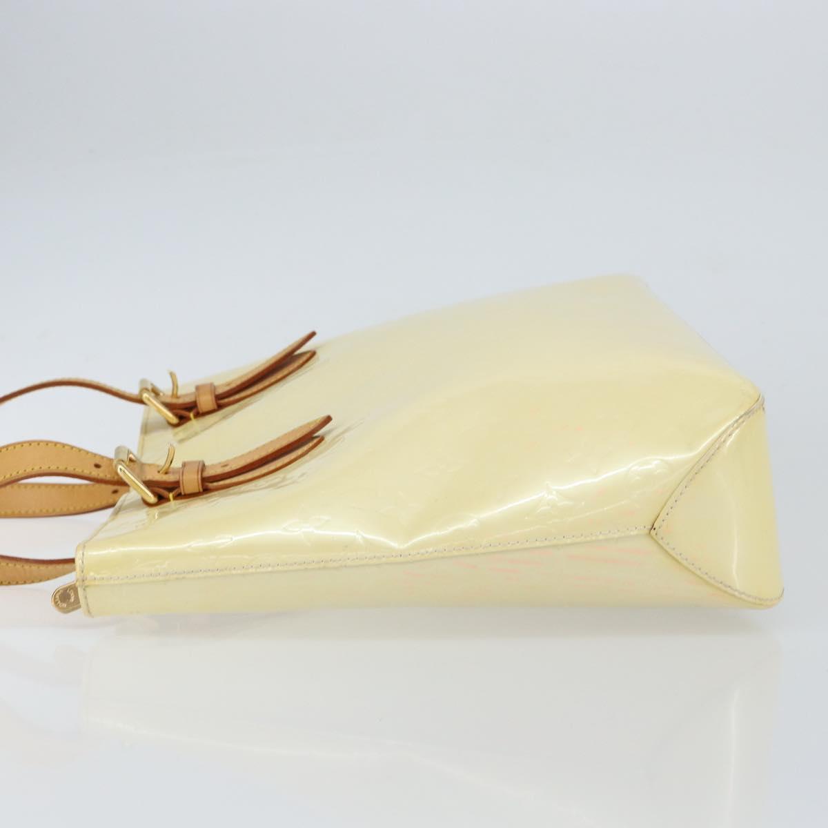 LOUIS VUITTON Monogram Vernis Brentwood Shoulder Bag Perle M91512 LV Auth ka533