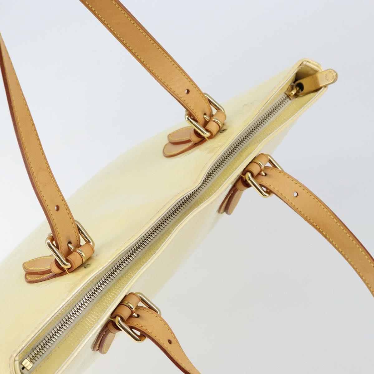 LOUIS VUITTON Monogram Vernis Brentwood Shoulder Bag Perle M91512 LV Auth ka533