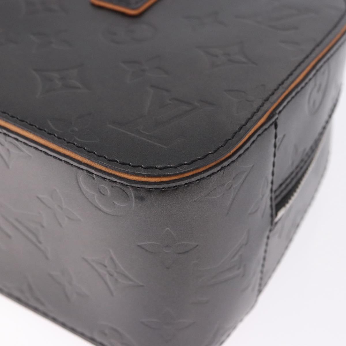 LOUIS VUITTON Monogram Mat Shelton Hand Bag Black M55172 LV Auth ka5335A