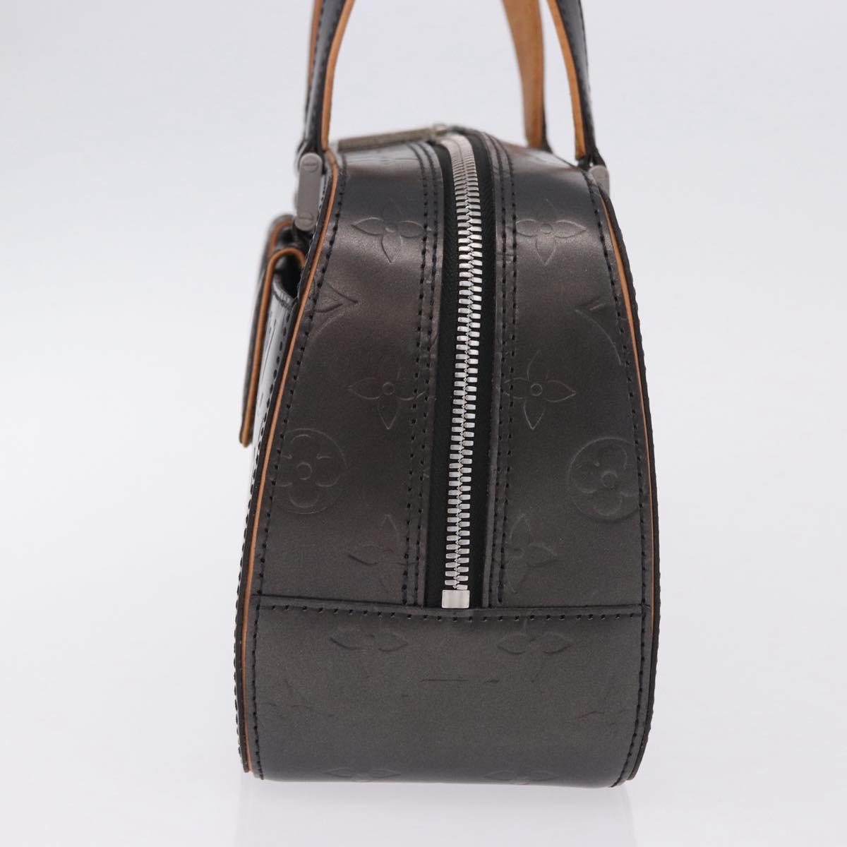 LOUIS VUITTON Monogram Mat Shelton Hand Bag Black M55172 LV Auth ka5335A