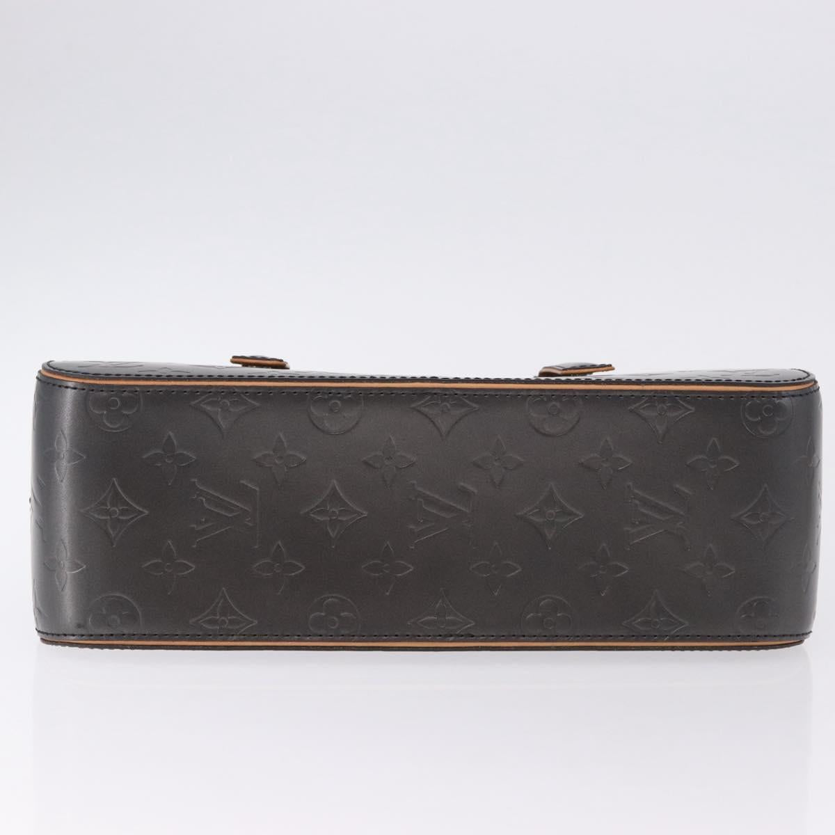 LOUIS VUITTON Monogram Mat Shelton Hand Bag Black M55172 LV Auth ka5335A