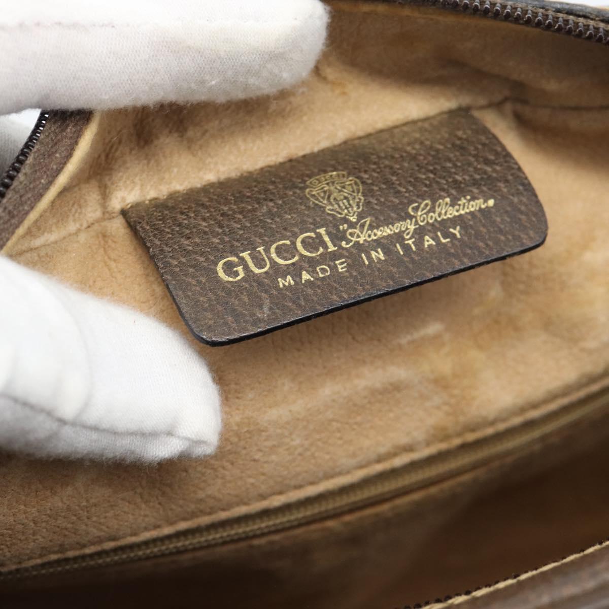 GUCCI GG Supreme Web Sherry Line Shoulder Bag PVC Beige 001 4071 5 Auth ka5341