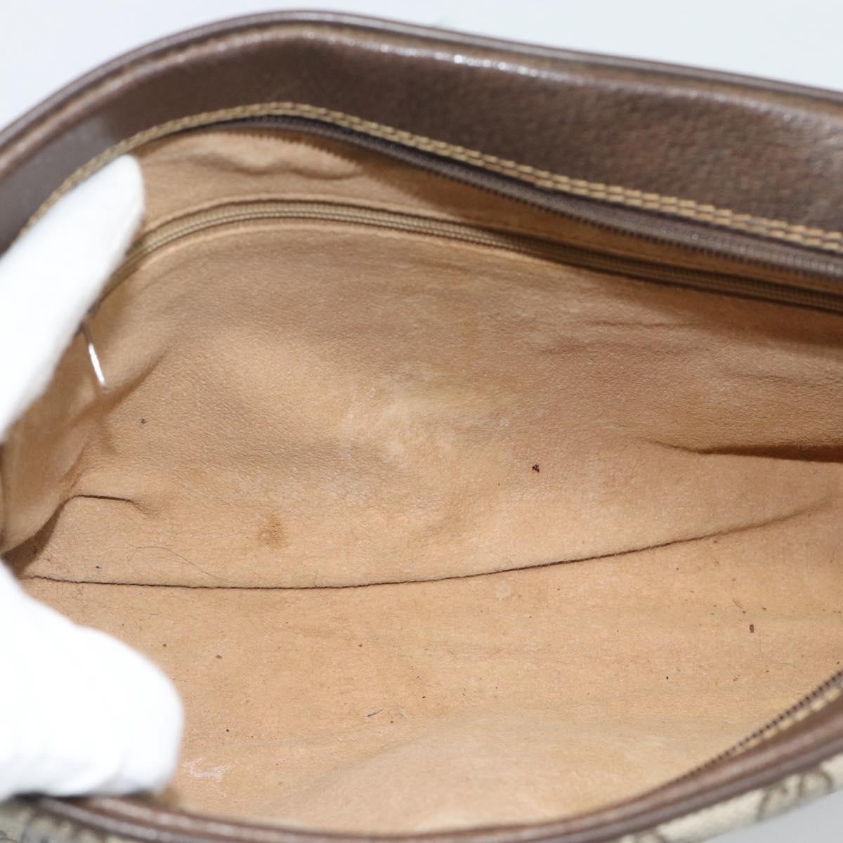 GUCCI GG Supreme Web Sherry Line Shoulder Bag PVC Beige 001 4071 5 Auth ka5341