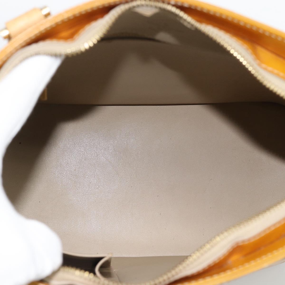 LOUIS VUITTON Monogram Vernis Houston Hand Bag Beige M91004 LV Auth ka5342
