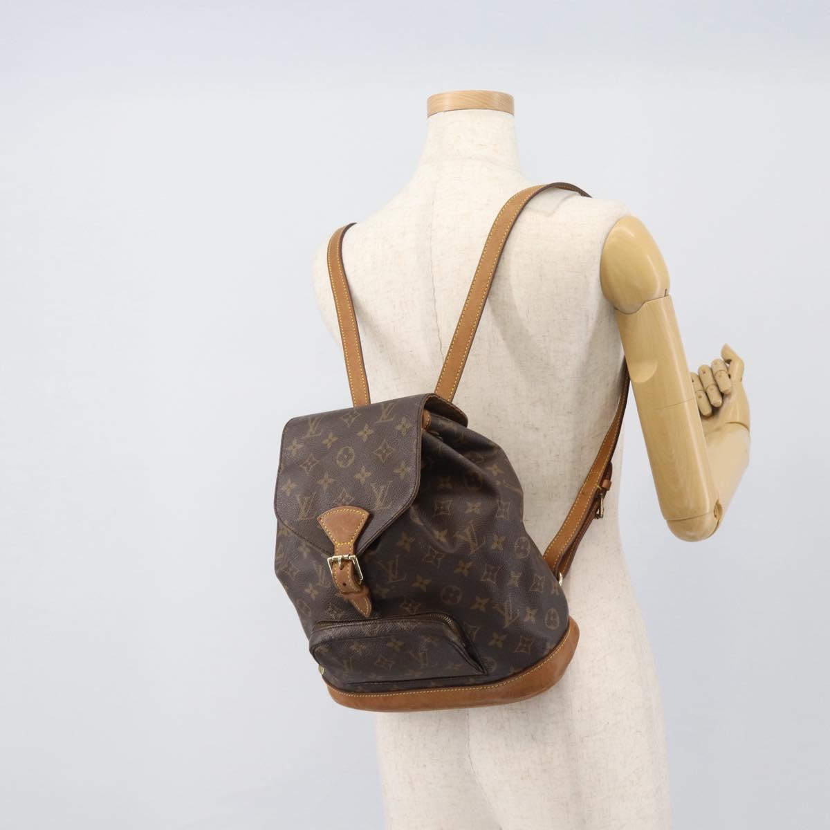 LOUIS VUITTON Monogram Montsouris MM Backpack M51136 LV Auth ka5344
