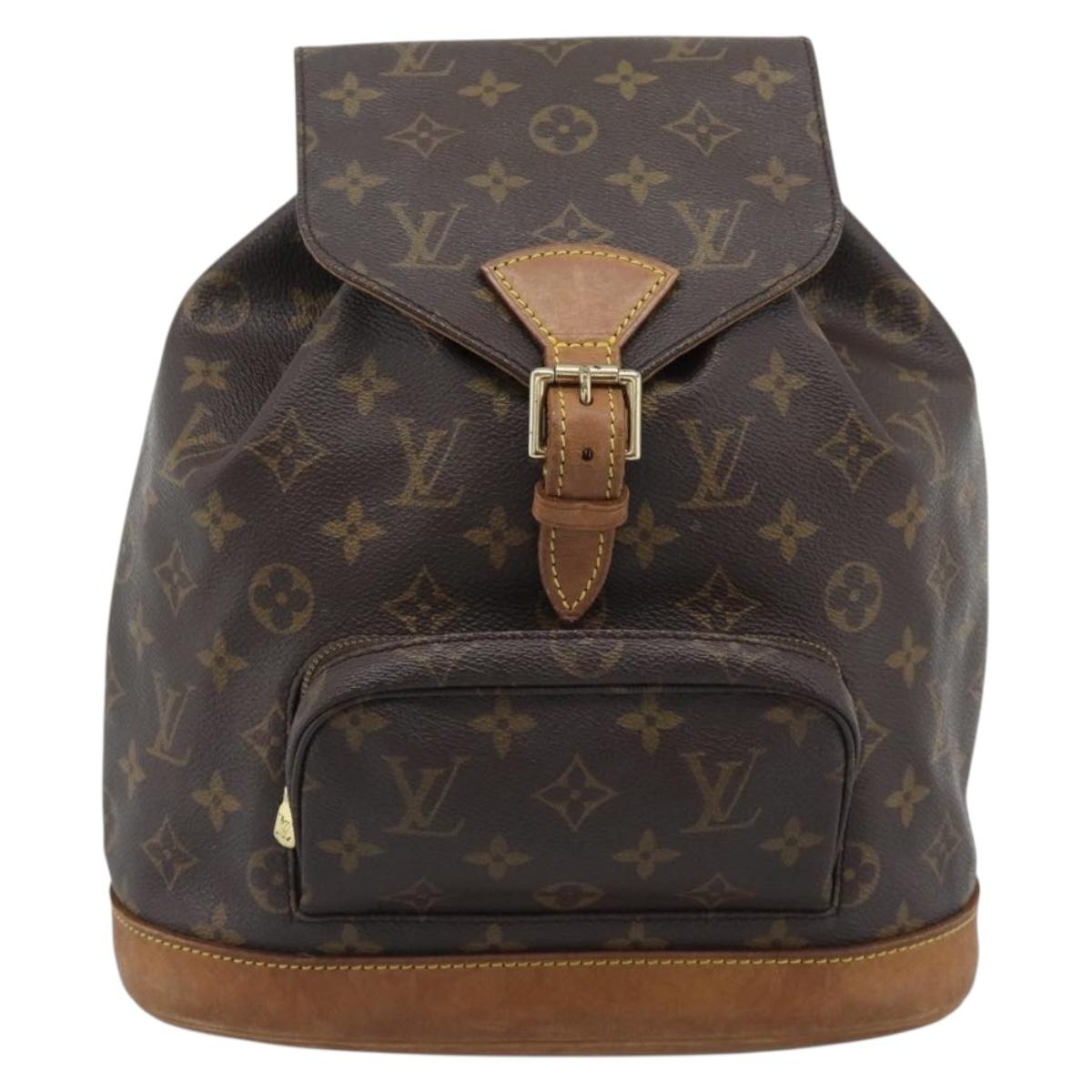 LOUIS VUITTON Monogram Montsouris MM Backpack M51136 LV Auth ka5344