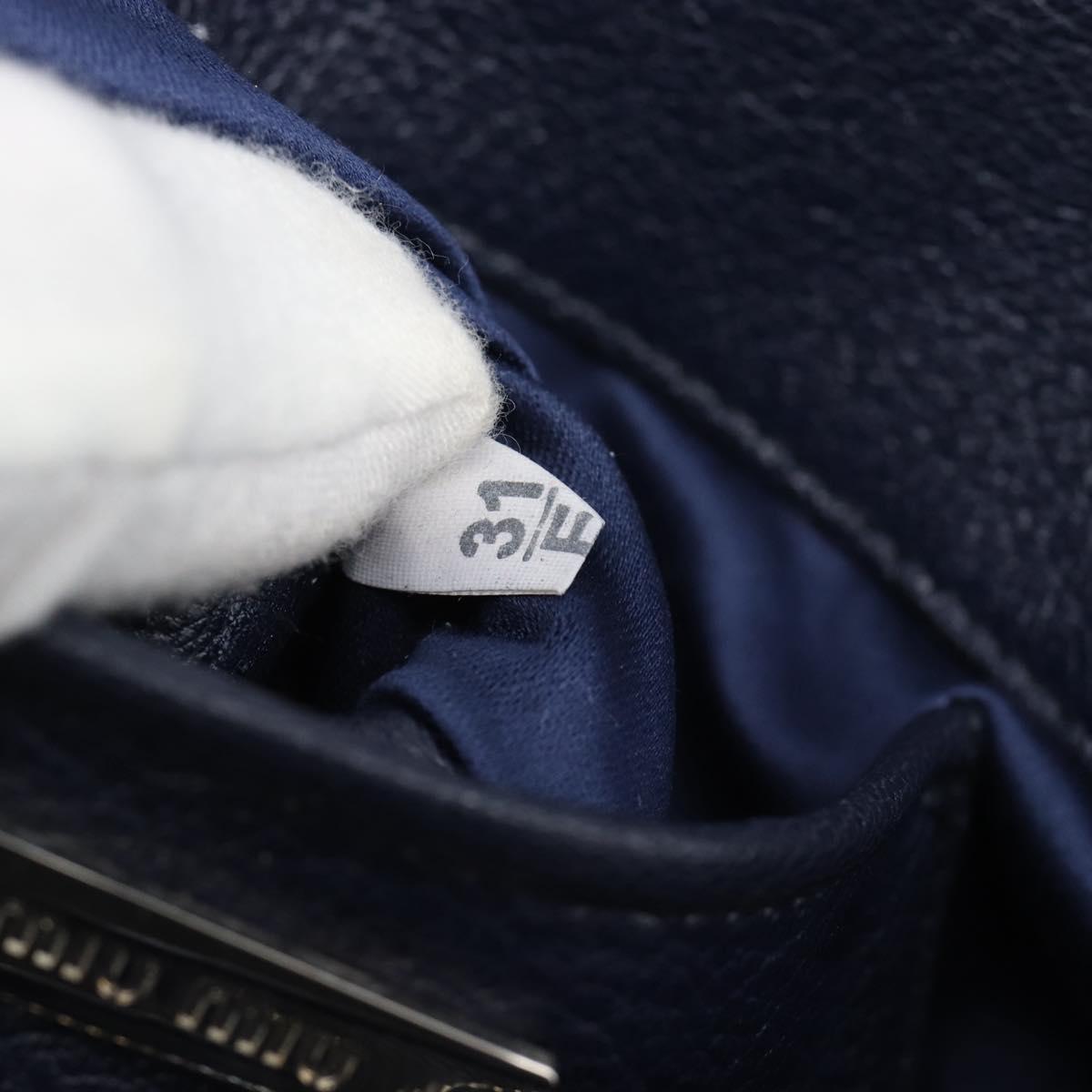 Miu Miu Denim Shoulder Bag 2way Blue Silver Auth ka5347V