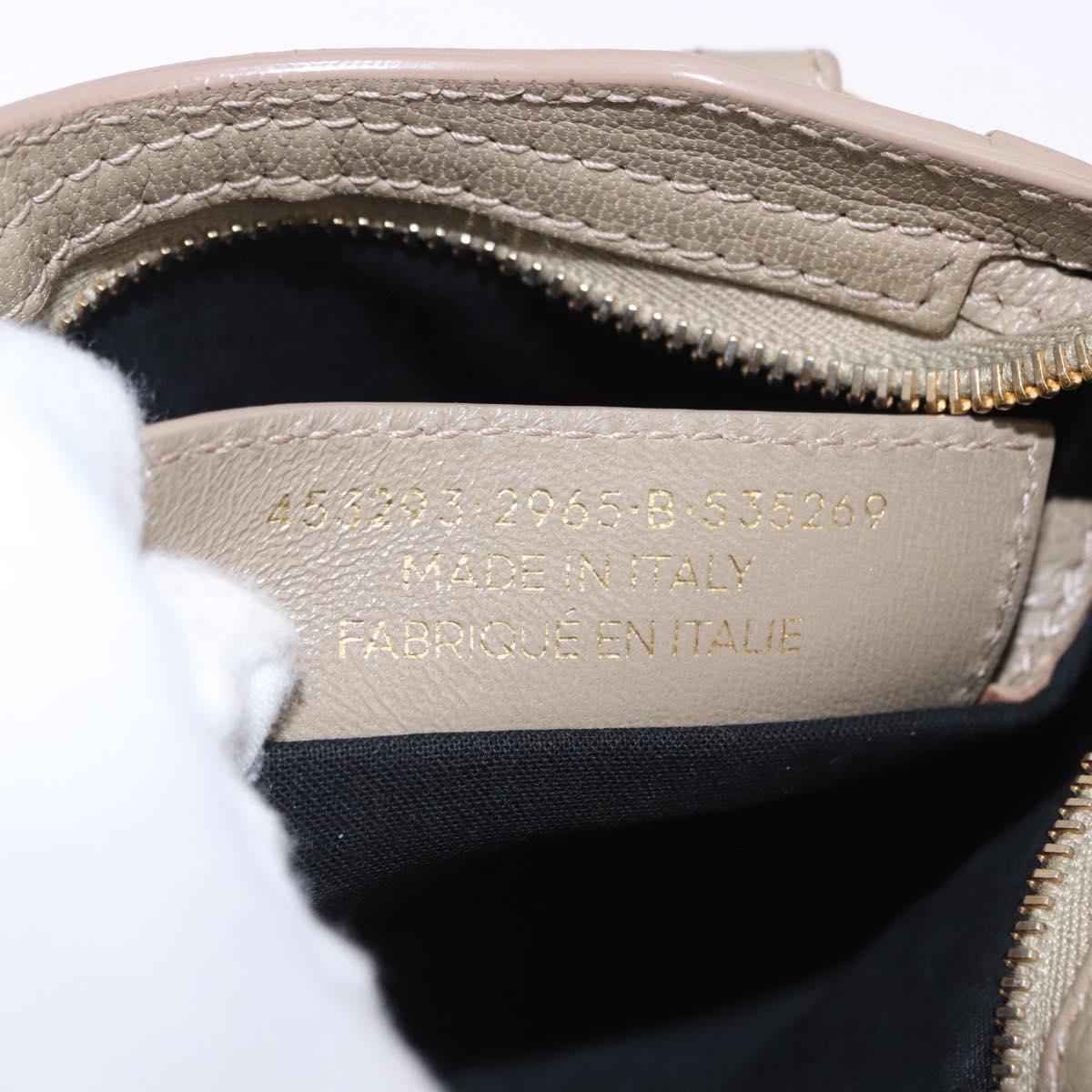 BALENCIAGA Mini City Hand Bag Leather 2way Beige Gold Tone 453293 Auth ka5352V