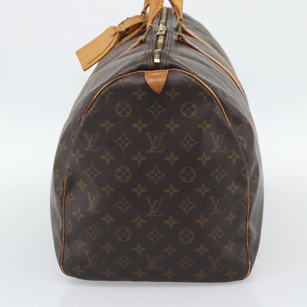 LOUIS VUITTON Monogram Keepall 55 Boston Bag M41424 LV Auth ka5353