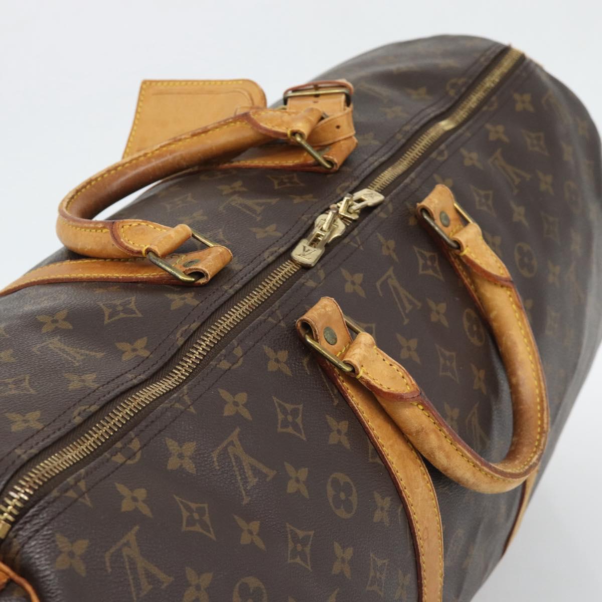 LOUIS VUITTON Monogram Keepall 55 Boston Bag M41424 LV Auth ka5353