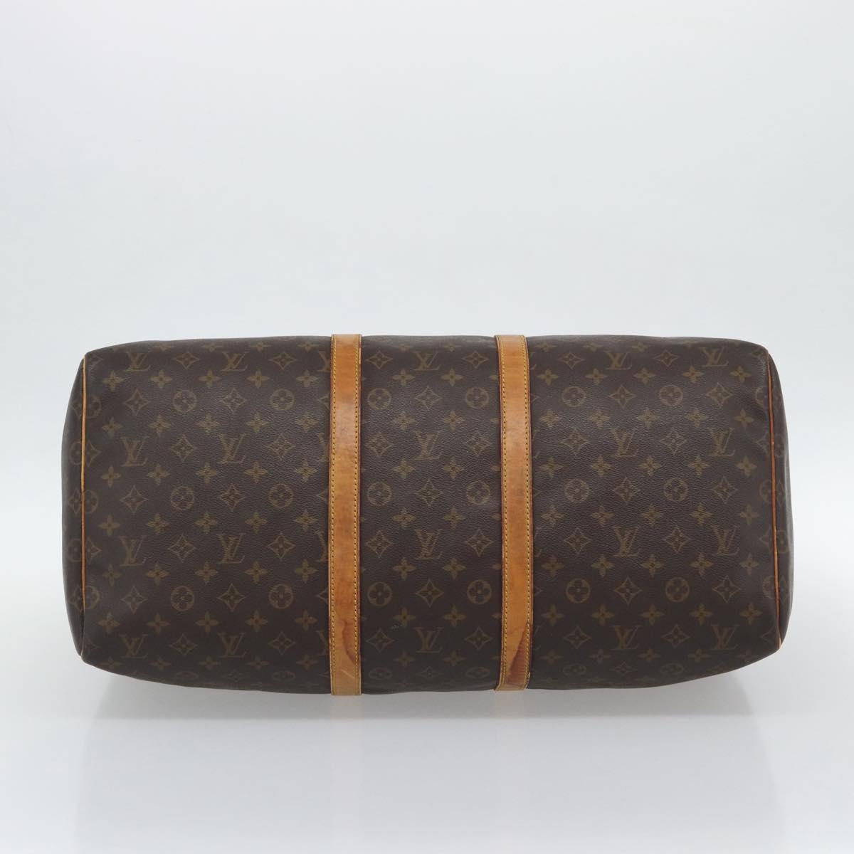 LOUIS VUITTON Monogram Keepall 55 Boston Bag M41424 LV Auth ka5353