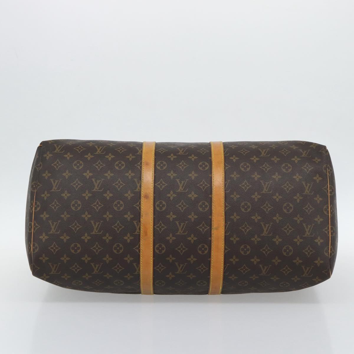 LOUIS VUITTON Monogram Keepall 55 Boston Bag M41424 LV Auth ka5354