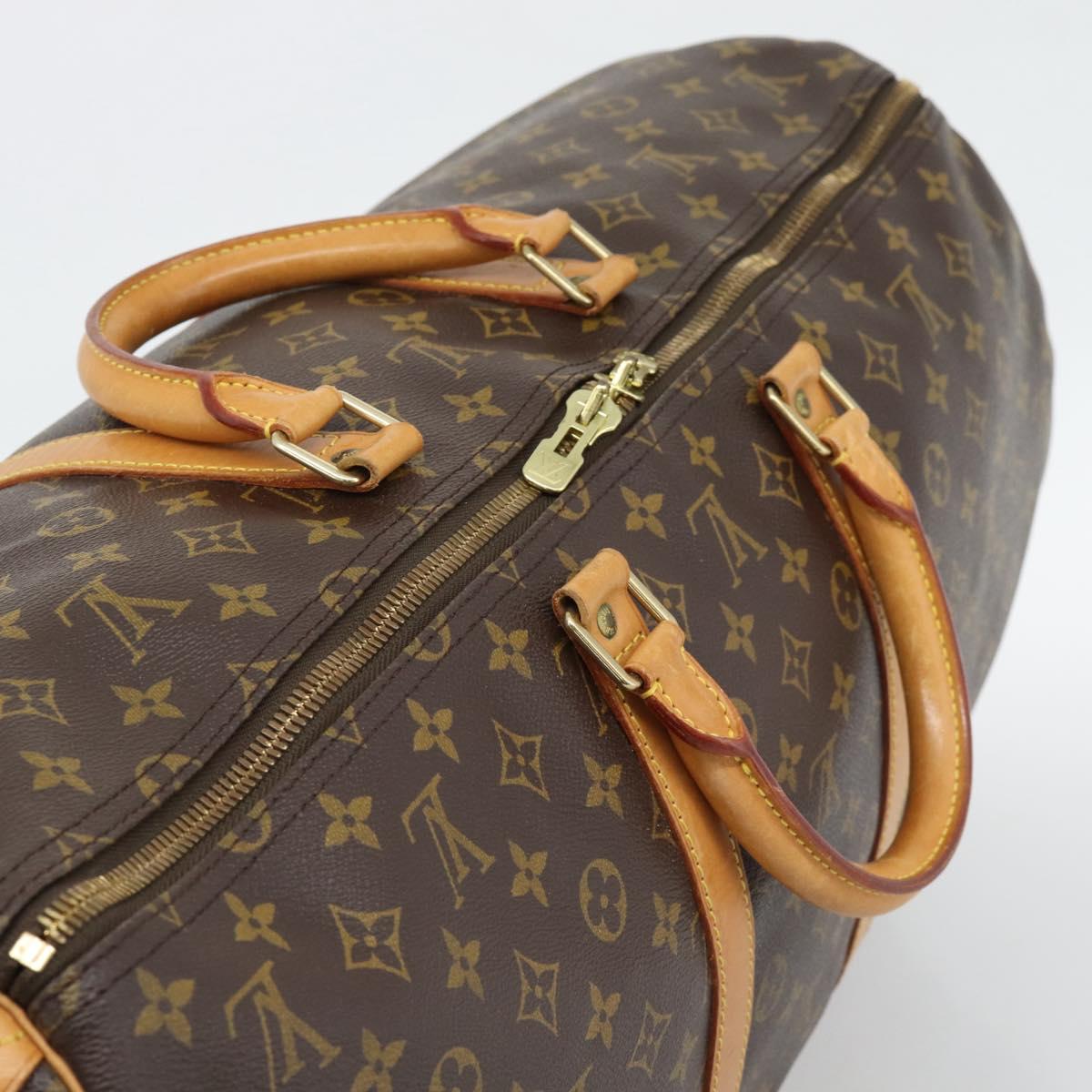 LOUIS VUITTON Monogram Keepall 55 Boston Bag M41424 LV Auth ka5355A