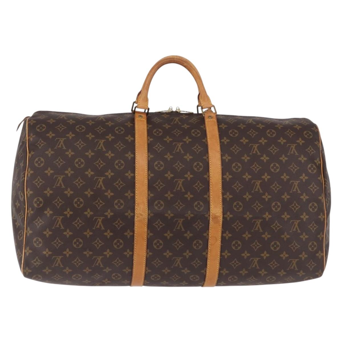LOUIS VUITTON Monogram Keepall 60 Boston Bag M41422 LV Auth ka5356