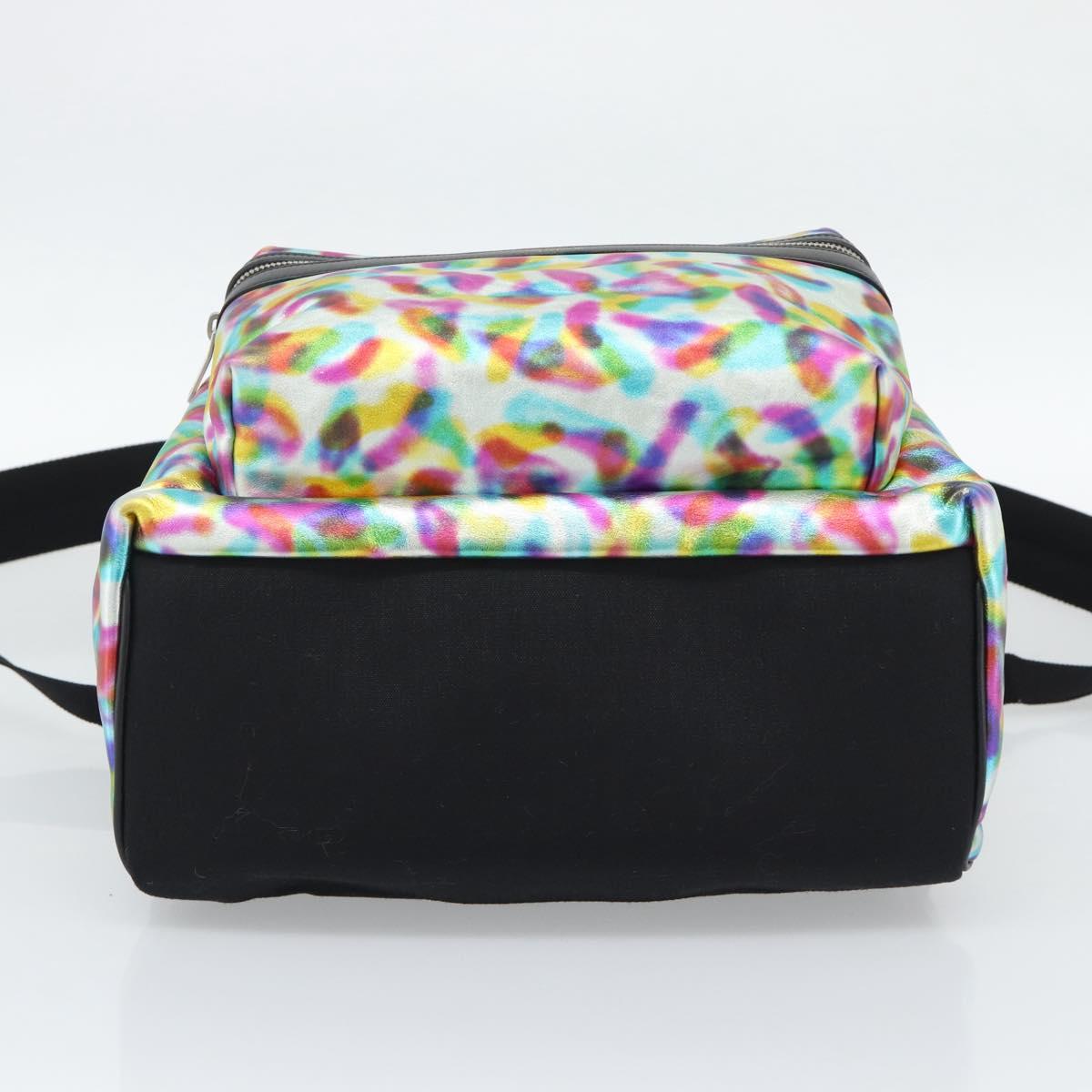 SAINT LAURENT Backpack Leather Multicolor Silver 326865 Auth ka5357M