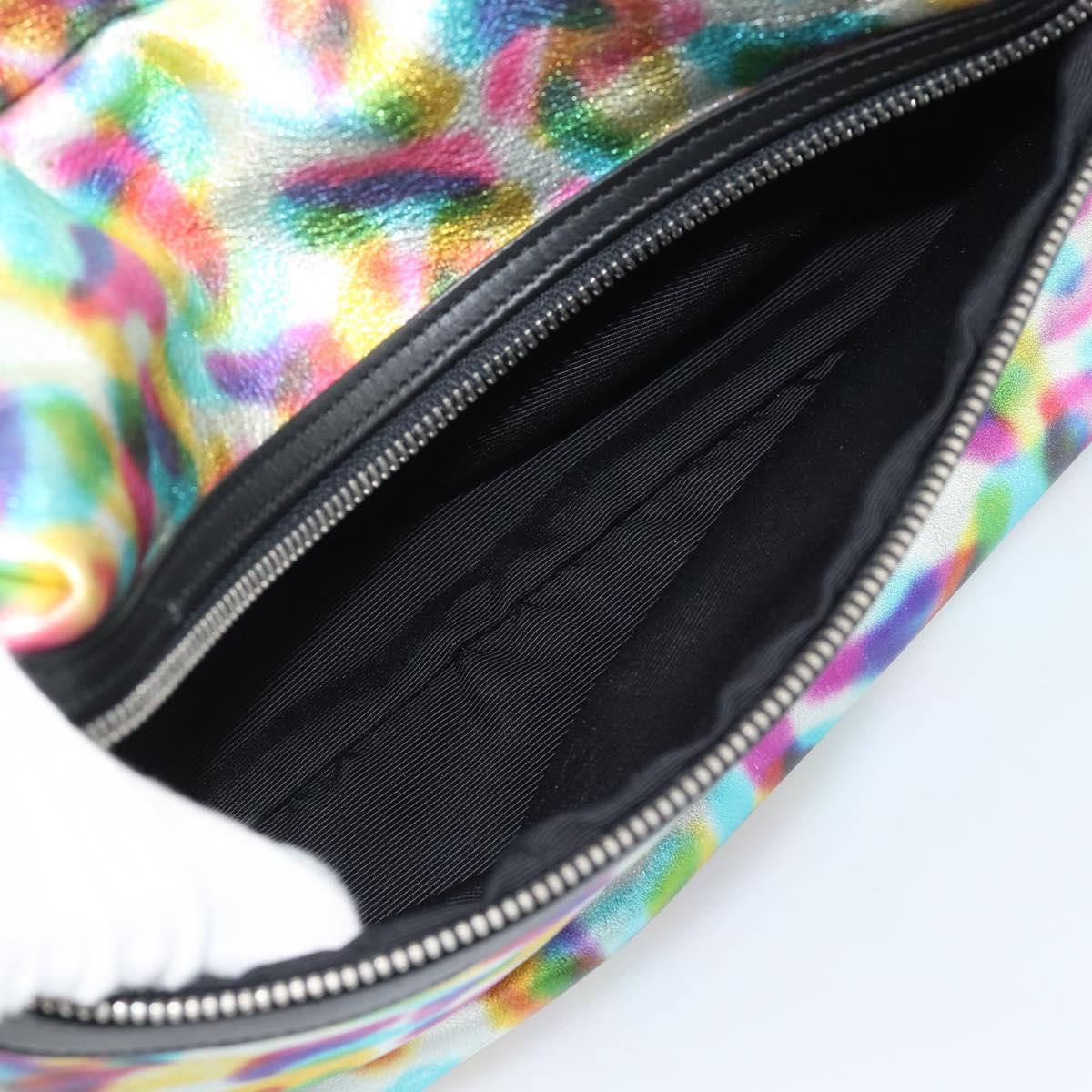 SAINT LAURENT Backpack Leather Multicolor Silver 326865 Auth ka5357M