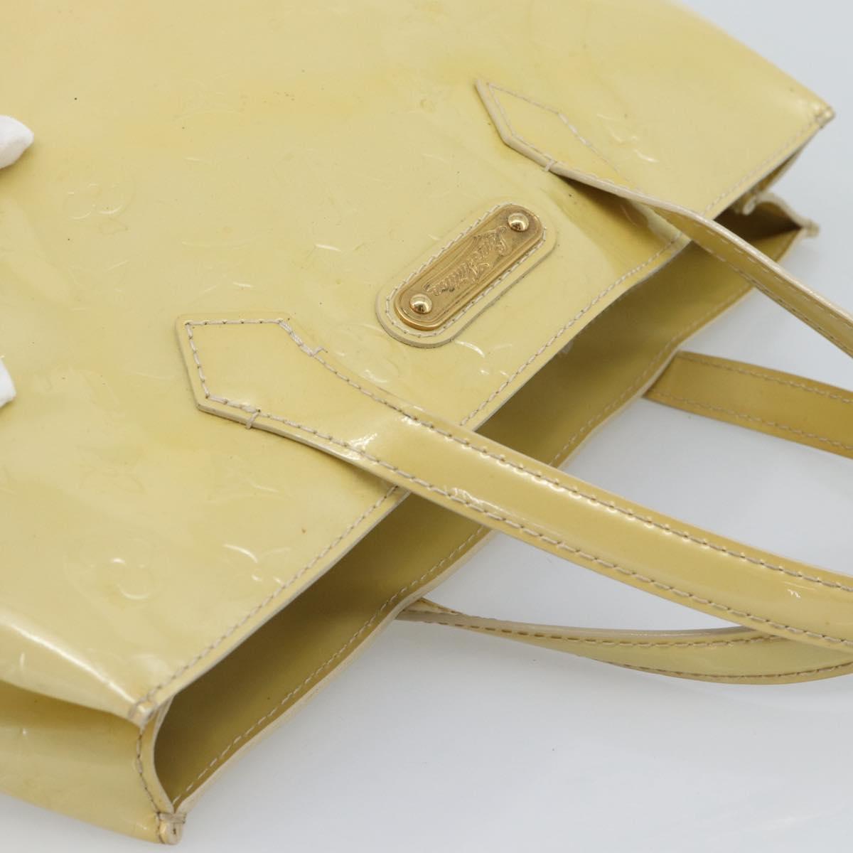 LOUIS VUITTON Monogram Vernis Wilshire PM Hand Bag Broncorail M91452 Auth ka5366