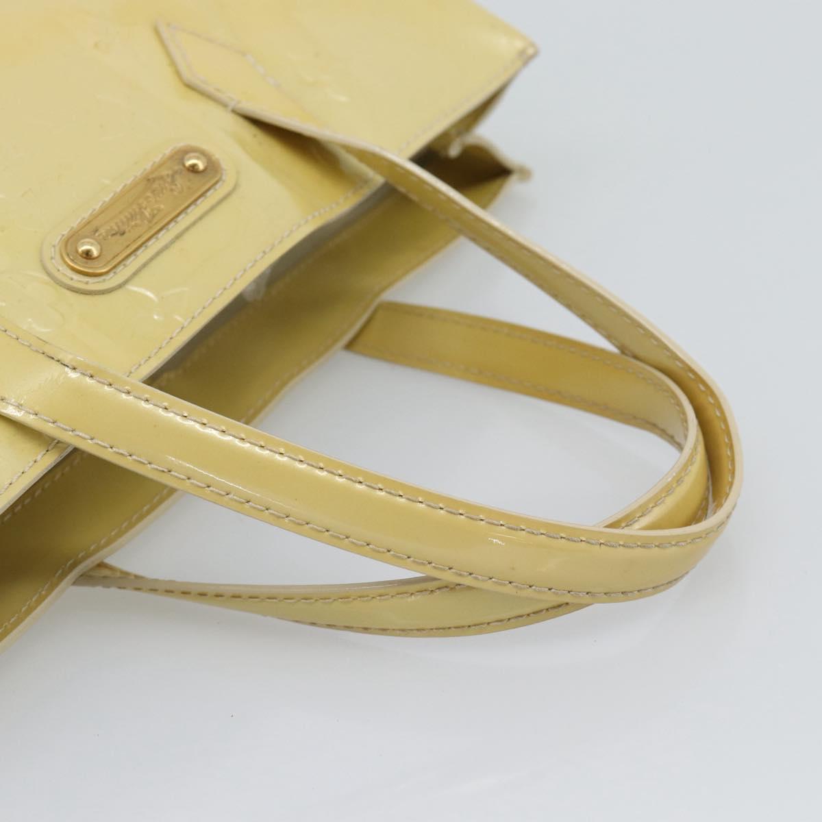LOUIS VUITTON Monogram Vernis Wilshire PM Hand Bag Broncorail M91452 Auth ka5366
