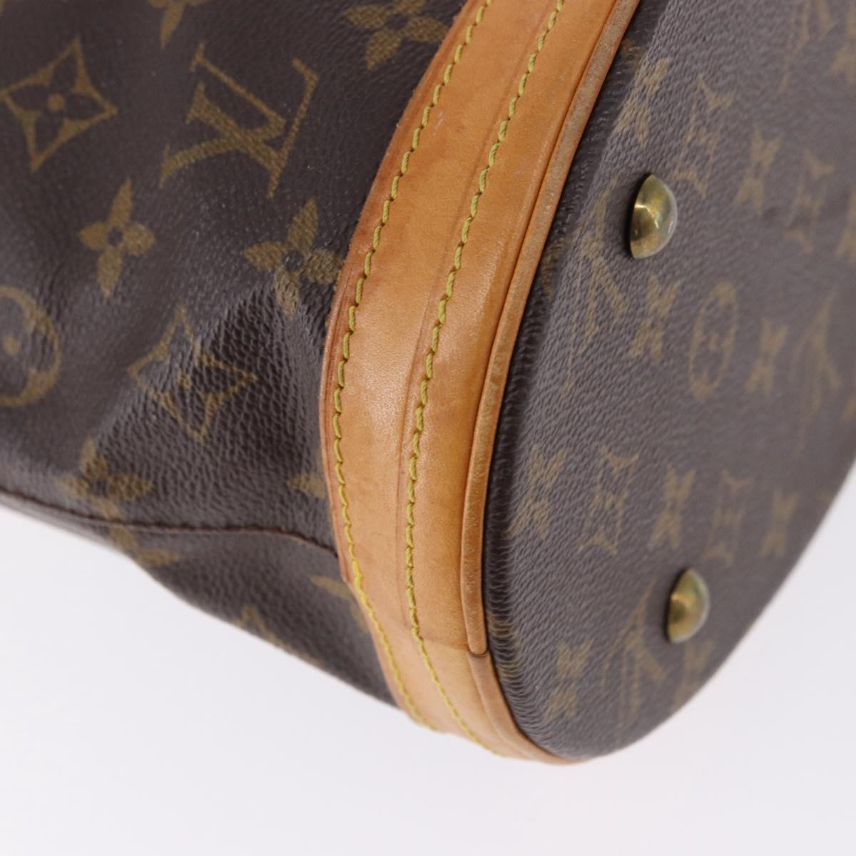 LOUIS VUITTON Monogram Bucket PM Shoulder Bag M42238 LV Auth ka5369