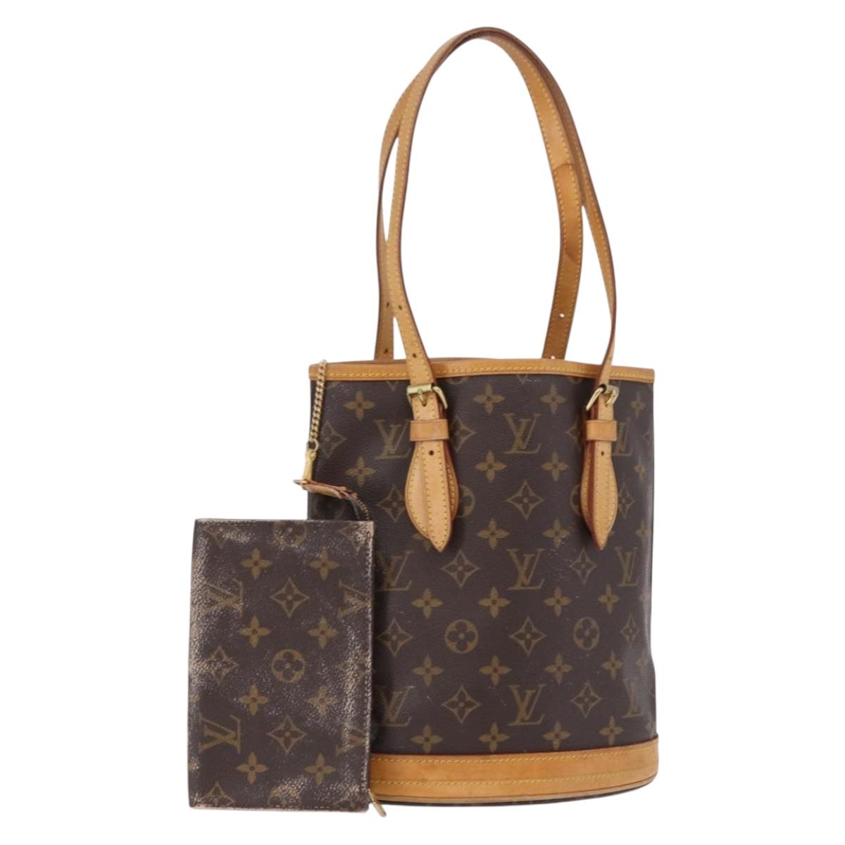 LOUIS VUITTON Monogram Bucket PM Shoulder Bag M42238 LV Auth ka5369