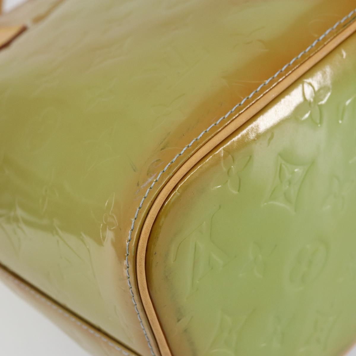 LOUIS VUITTON Monogram Vernis Houston Hand Bag Baby Blue M91005 LV Auth ka537