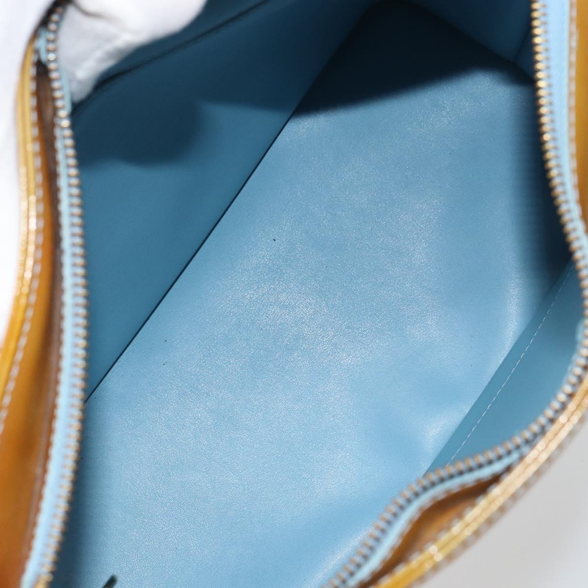 LOUIS VUITTON Monogram Vernis Houston Hand Bag Baby Blue M91005 LV Auth ka537