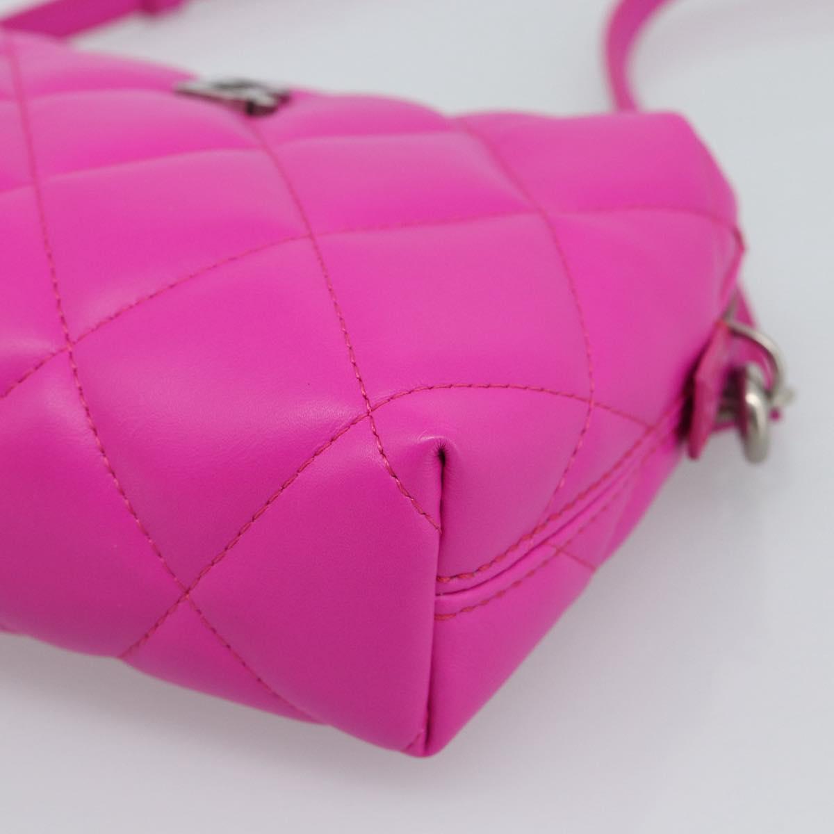 BALENCIAGA Shoulder Bag Leather Purple Silver 618080 Auth ka5373V