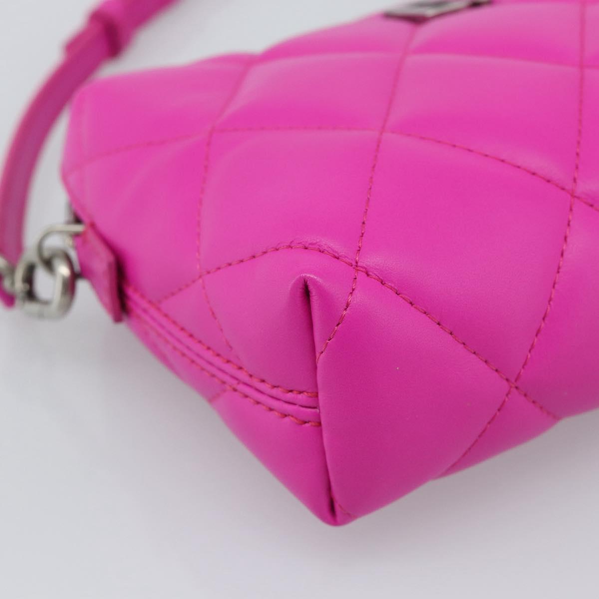 BALENCIAGA Shoulder Bag Leather Purple Silver 618080 Auth ka5373V