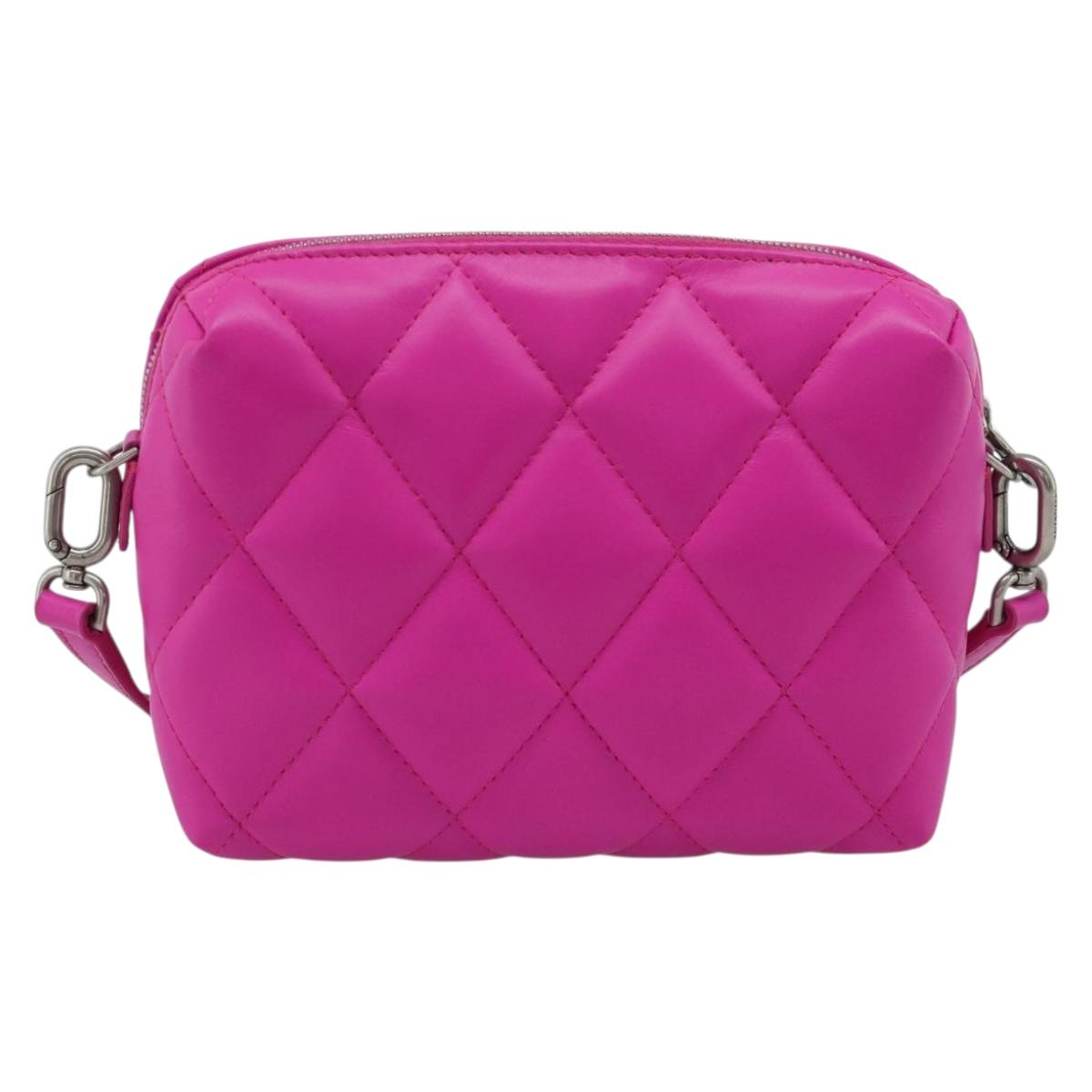 BALENCIAGA Shoulder Bag Leather Purple Silver 618080 Auth ka5373V
