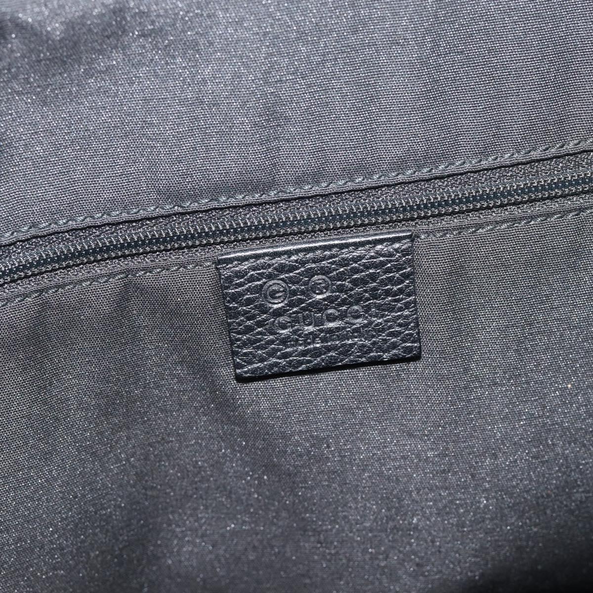 GUCCI GG Canvas Shoulder Bag Outlet Black Silver 272350 Auth ka5377