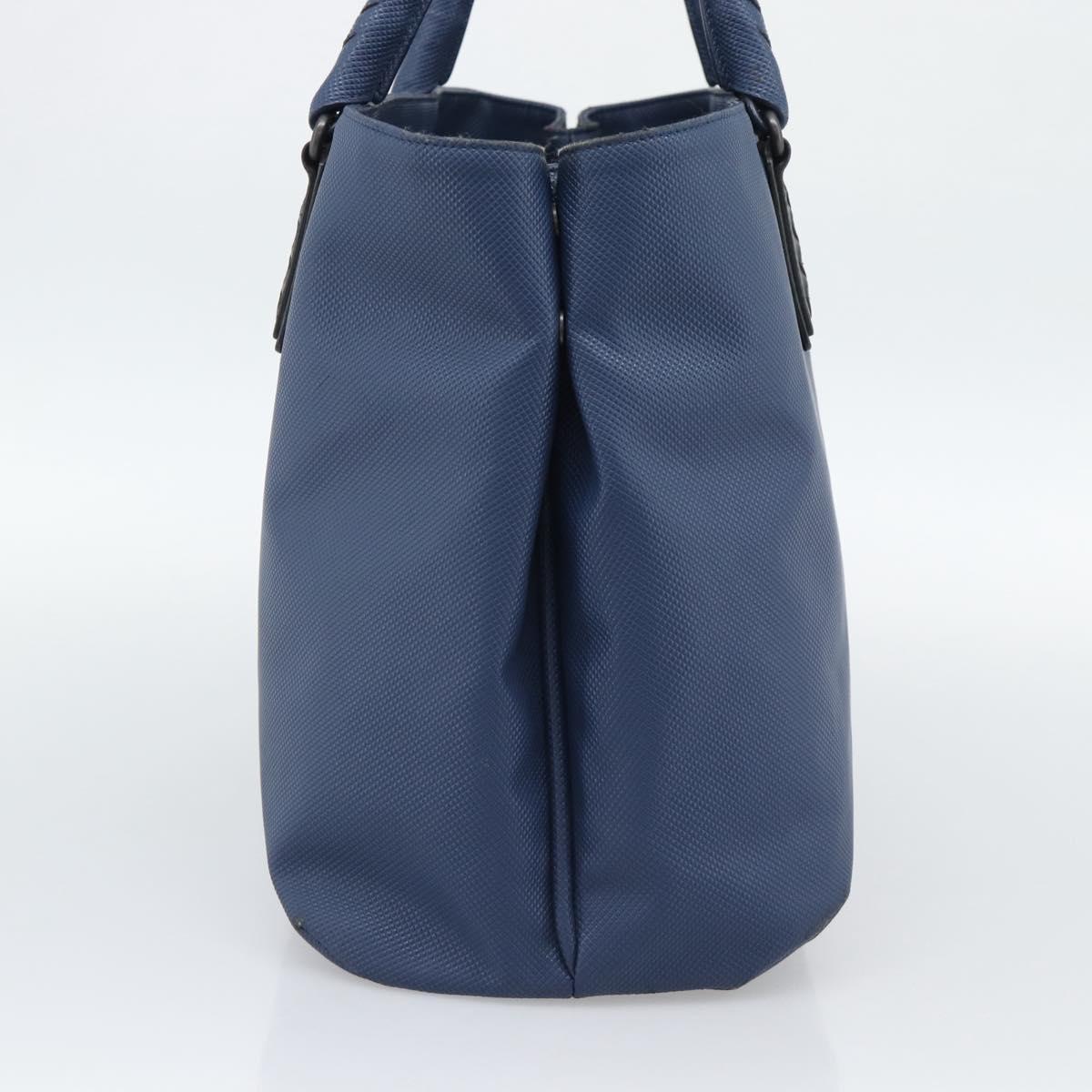 BOTTEGA VENETA Hand Bag Leather Blue Black Auth ka5382