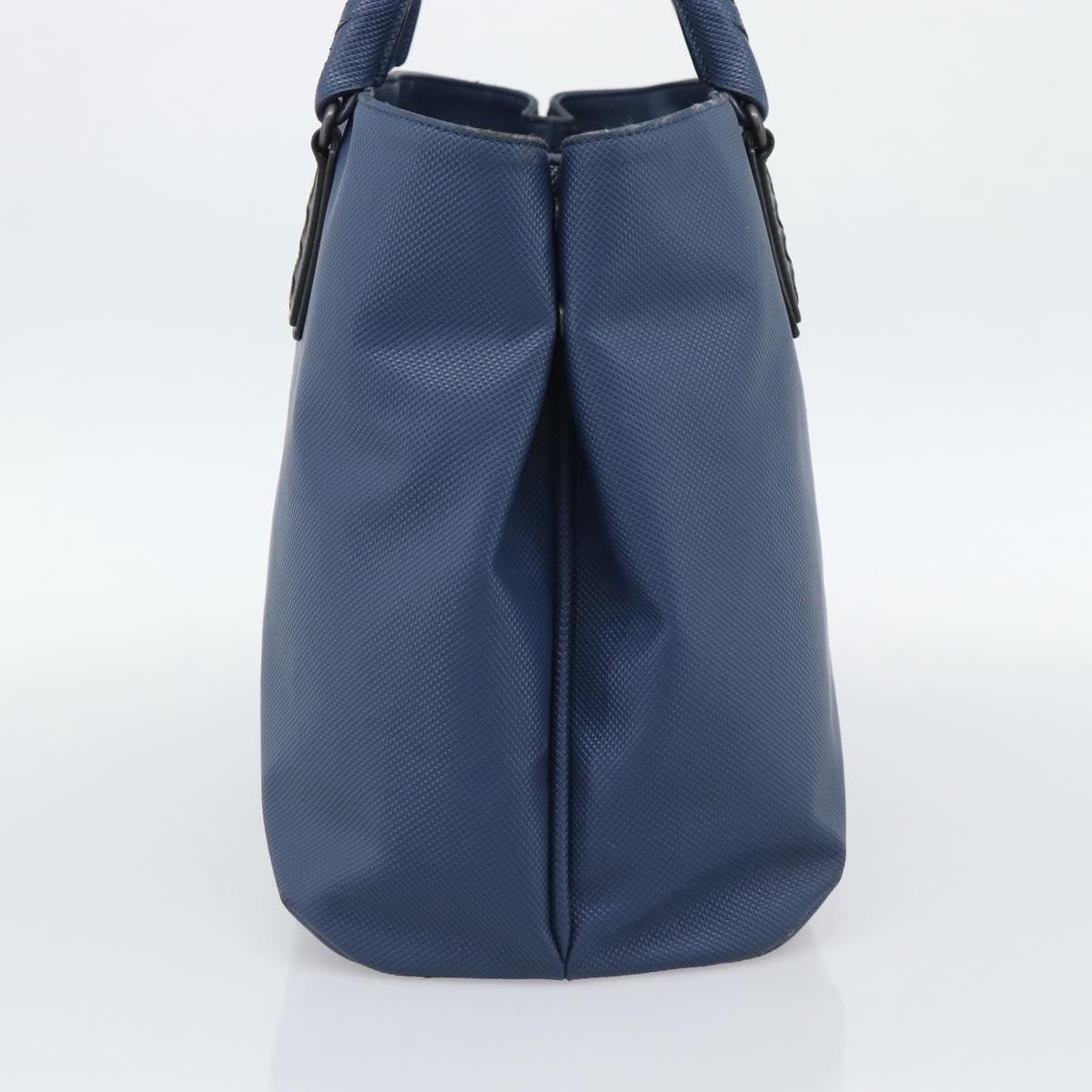 BOTTEGA VENETA Hand Bag Leather Blue Black Auth ka5382