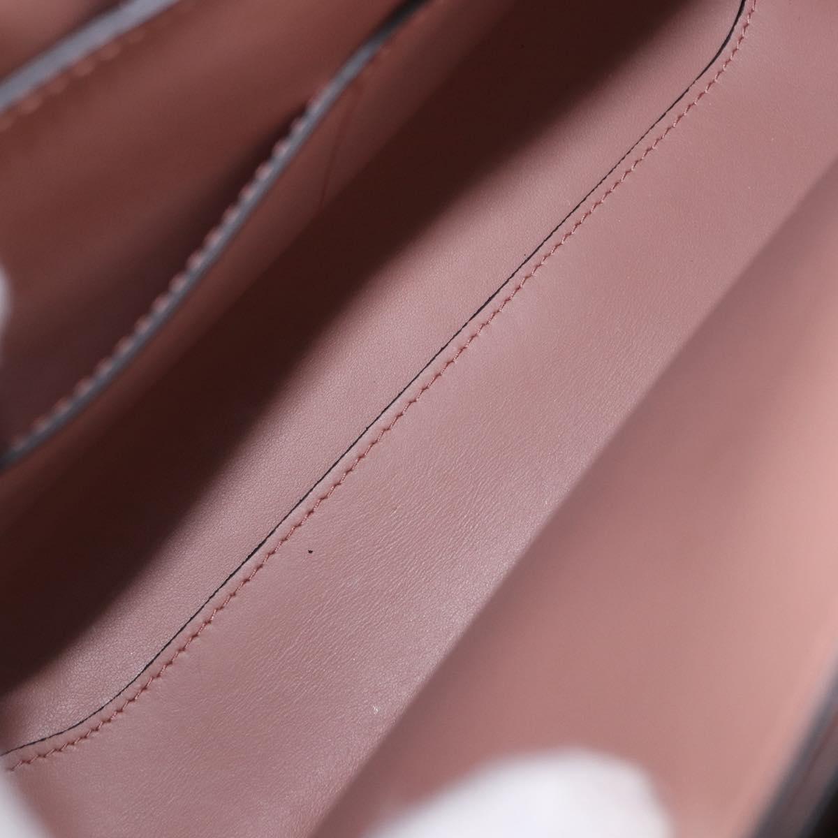 Salvatore Ferragamo Gancini Hand Bag Leather 2way Pink Gold Tone Auth ka5387V