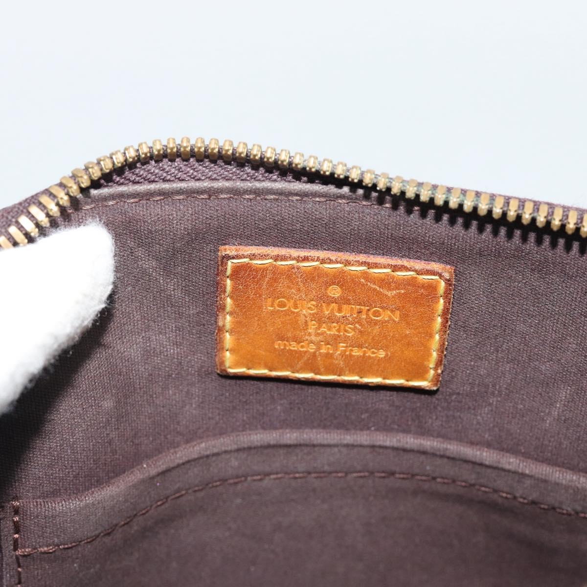 LOUIS VUITTON Monogram Vernis Alma BB Hand Bag Amarante M91678 LV Auth ka5391