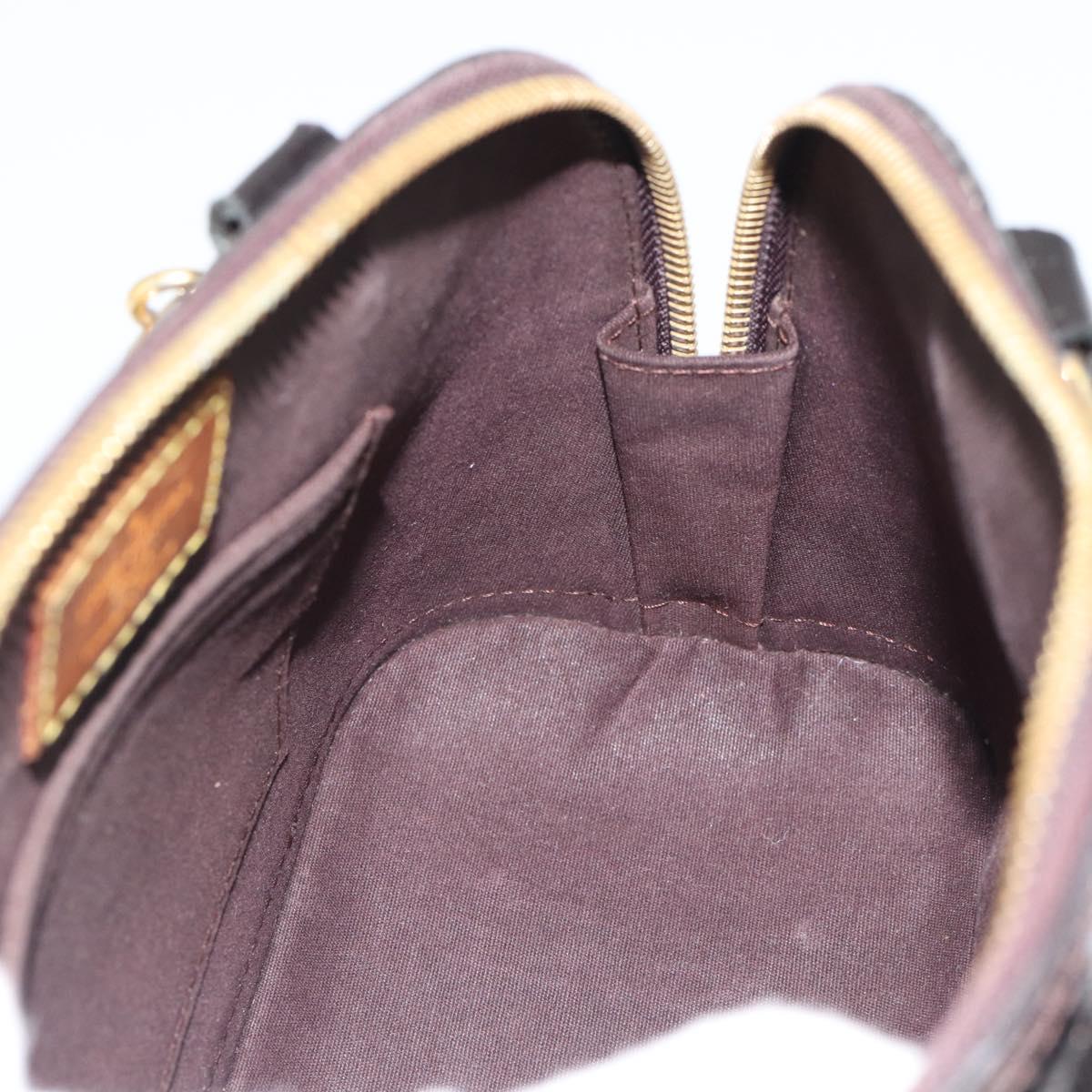 LOUIS VUITTON Monogram Vernis Alma BB Hand Bag Amarante M91678 LV Auth ka5391