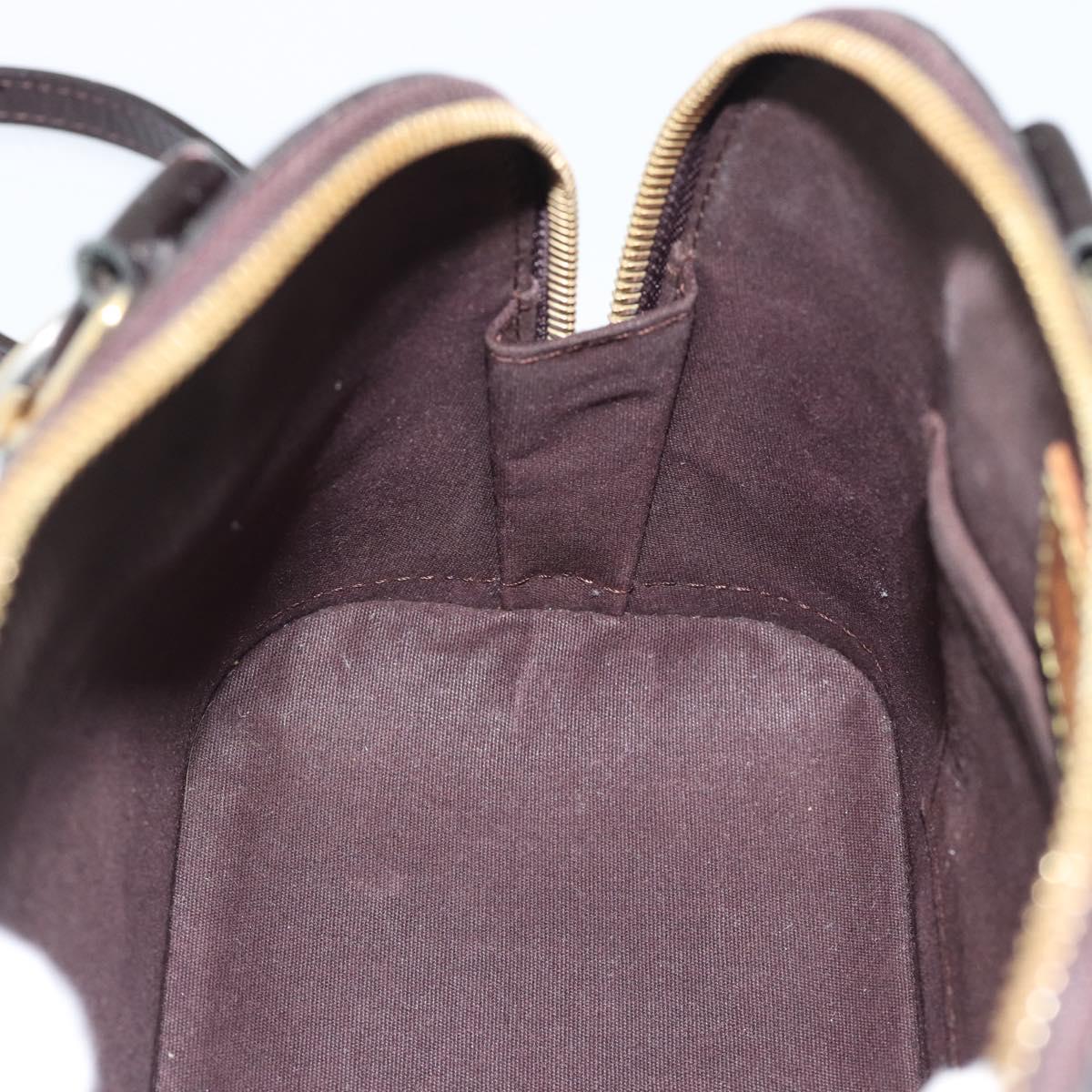 LOUIS VUITTON Monogram Vernis Alma BB Hand Bag Amarante M91678 LV Auth ka5391