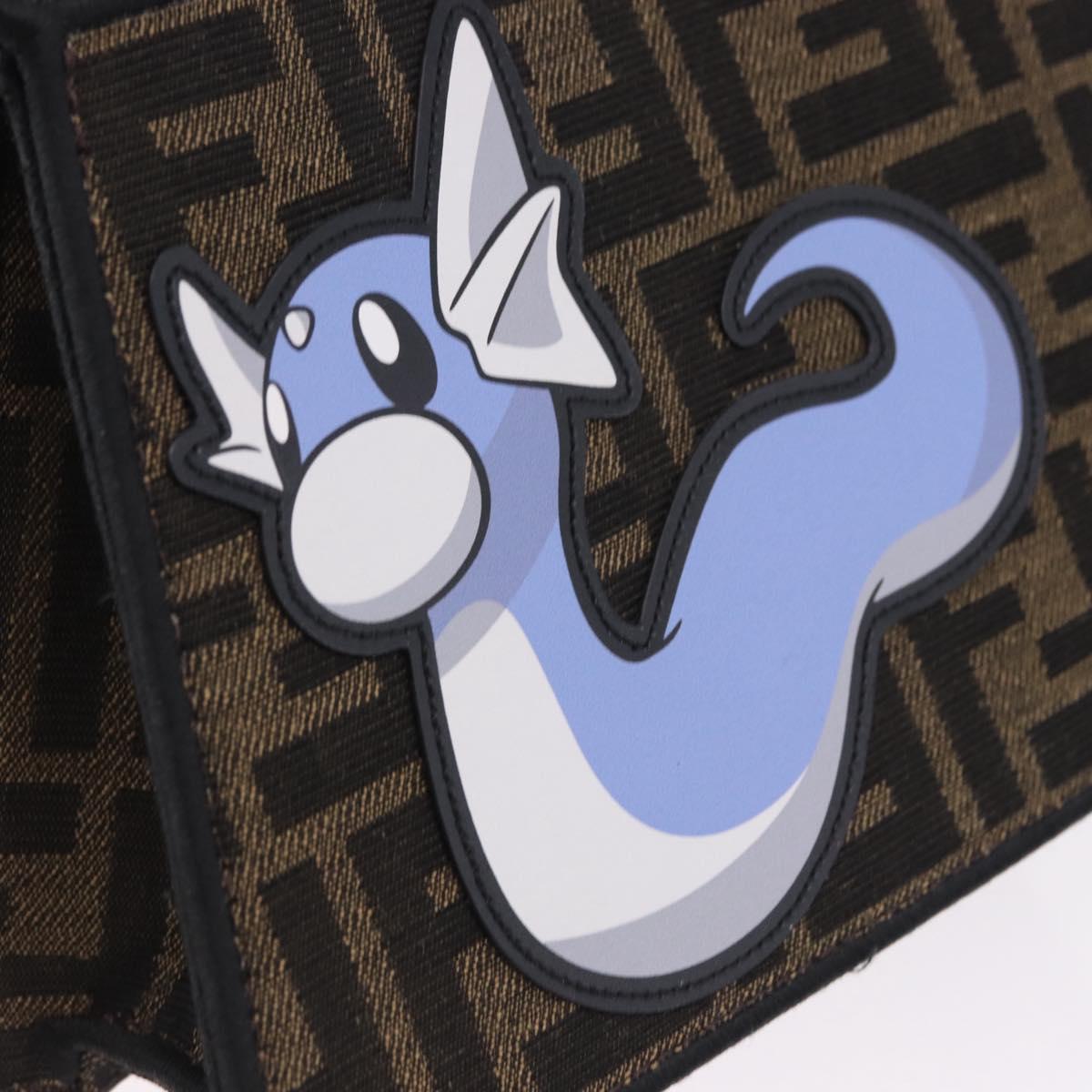 FENDI x FRGMT x POKÉMON Zucca Canvas Peek A Boo Dratini 8BN885 Auth ka5395SM