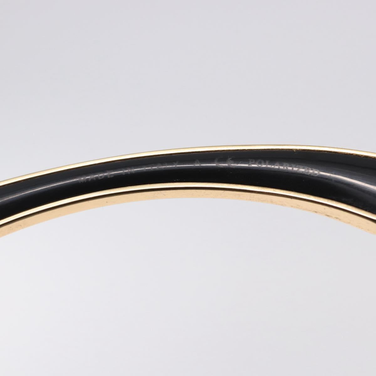 CHANEL Sunglasses Plastic Black Gold Tone CC Auth ka5399